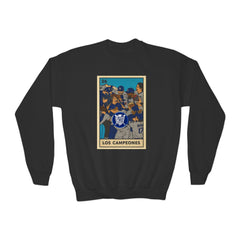 Dodgers "Los Campeones" Loteria Card Kids Sweatshirt - Unisex Crewneck Casual Streetwear