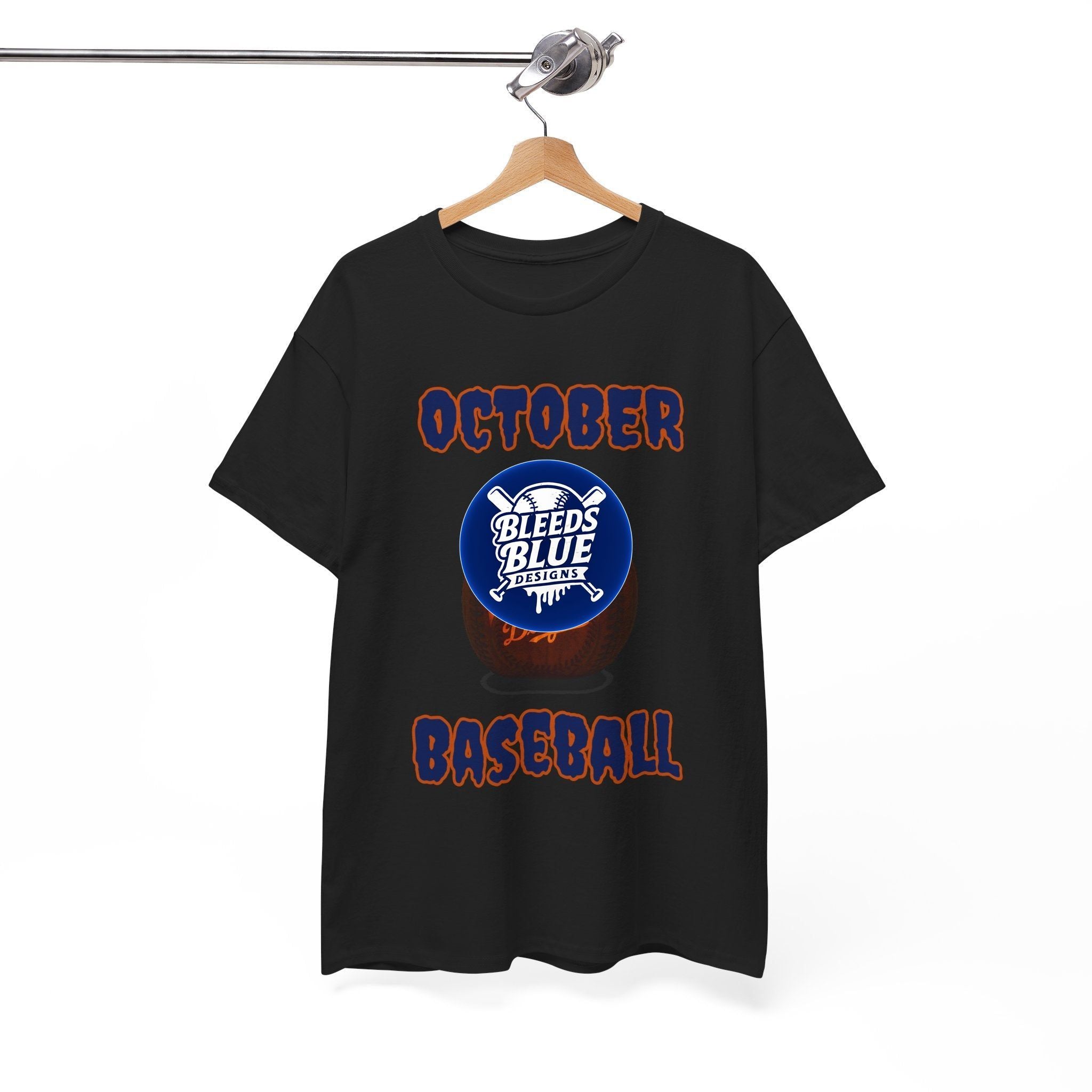 Spooky Season October Dodgers Baseball Tee Shirt - Unisex Heavy Cotton Casual Fit