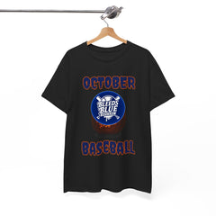 Spooky Season October Dodgers Baseball Tee Shirt - Unisex Heavy Cotton Casual Fit