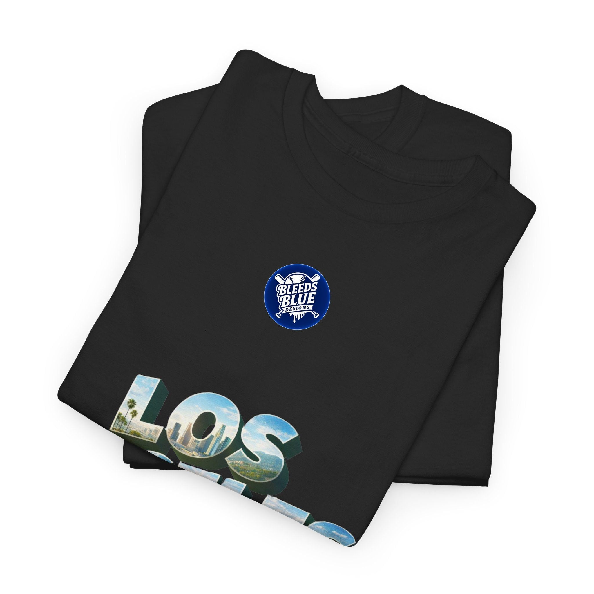 Los Angeles Photo-Block Tee — Retro Cityscape Graphic T-Shirt