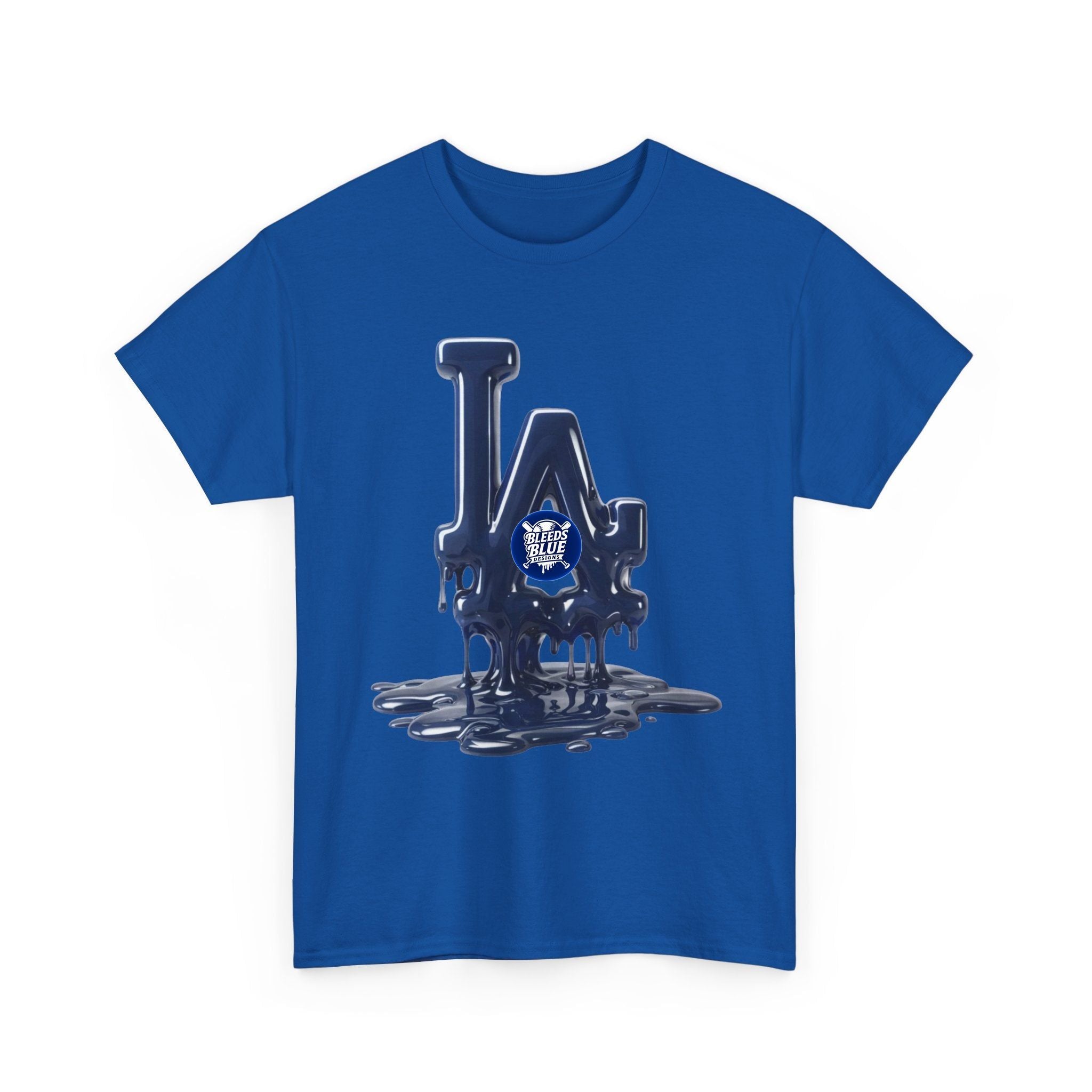 LA Urban Melting Drip Logo T-Shirt — Adult Heavy Cotton Casual Fit