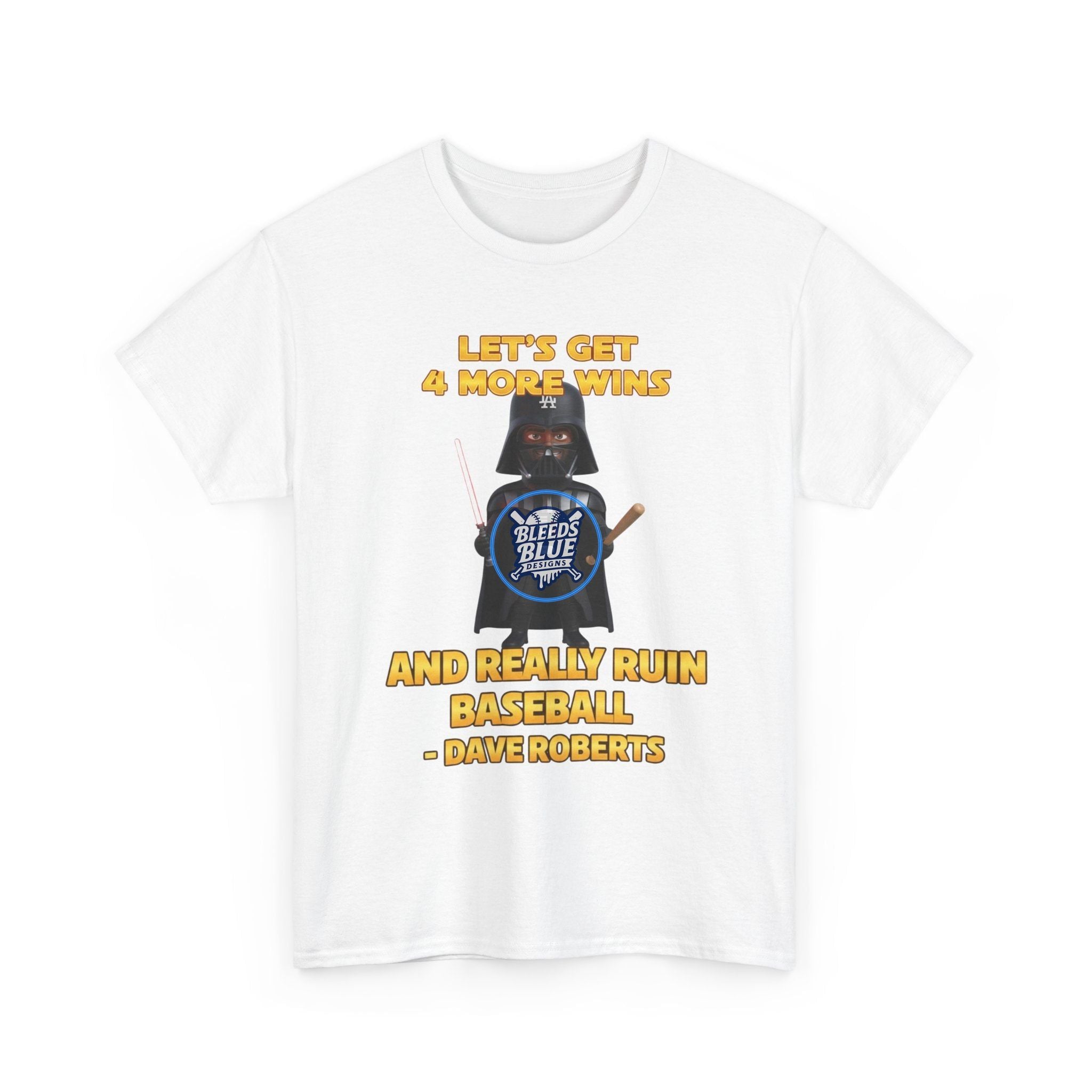 Dodgers Darth Roberts Star Wars Tee Shirt - Unisex Heavy Cotton Casual Fit