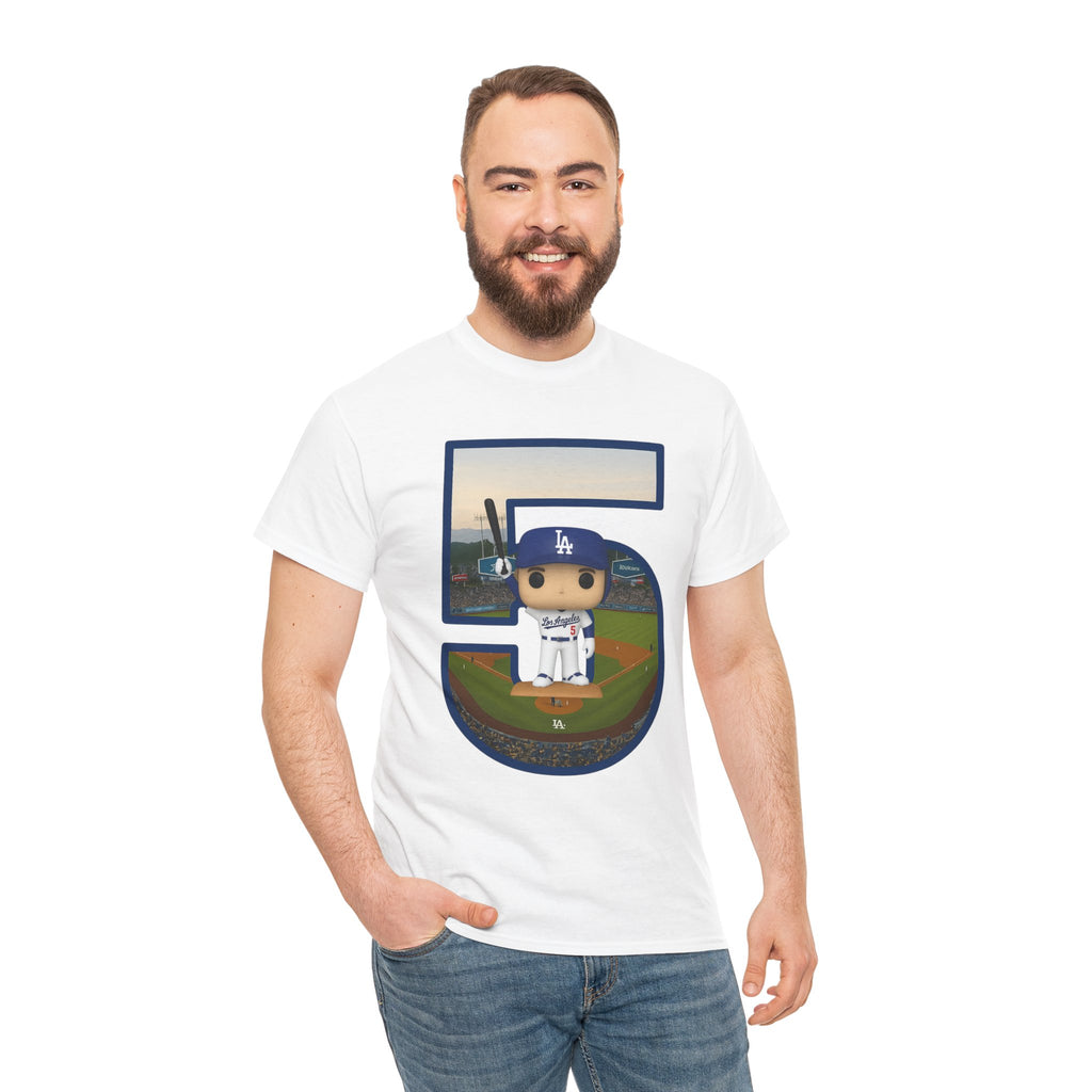 Freeman Number 5 with a Funko Style Figurine Tee Shirt - Unisex Heavy Cotton Tee Casual Fit