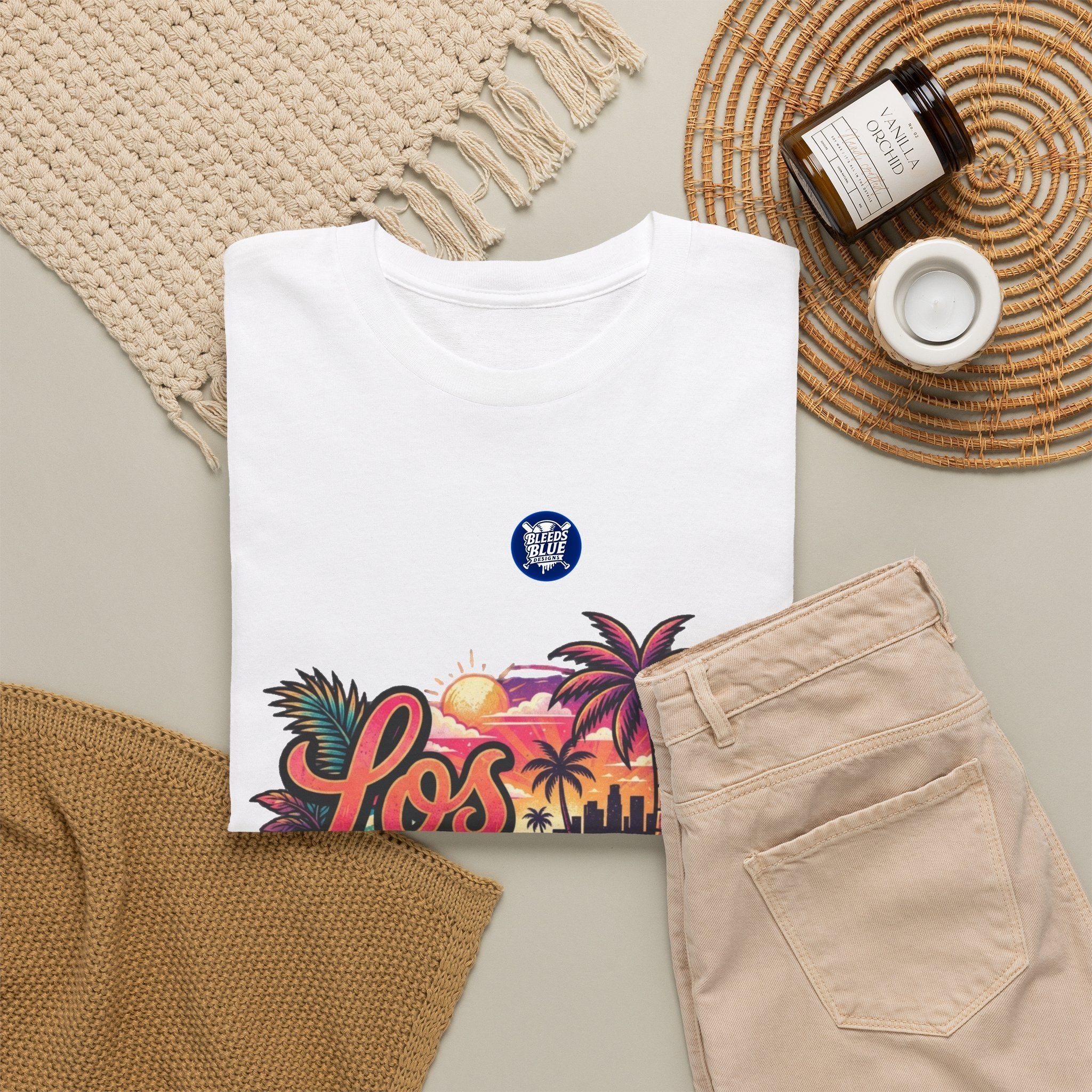 Los Angeles Vintage Sunset Palm Tree Tee