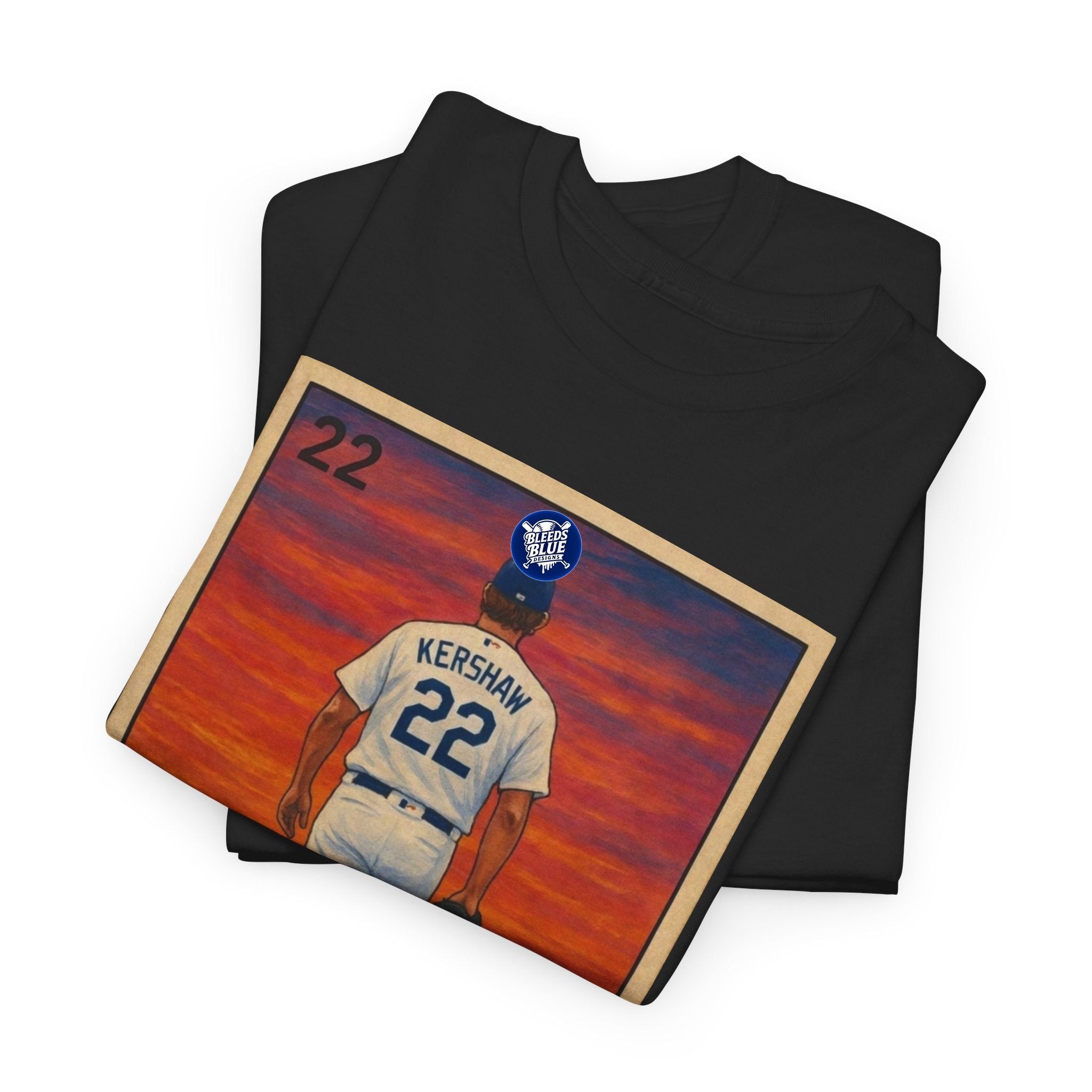 Dodgers Kershaw "La Despedida" Loteria Card Graphic Tee Shirt - Unisex Heavy Cotton Casual Fit