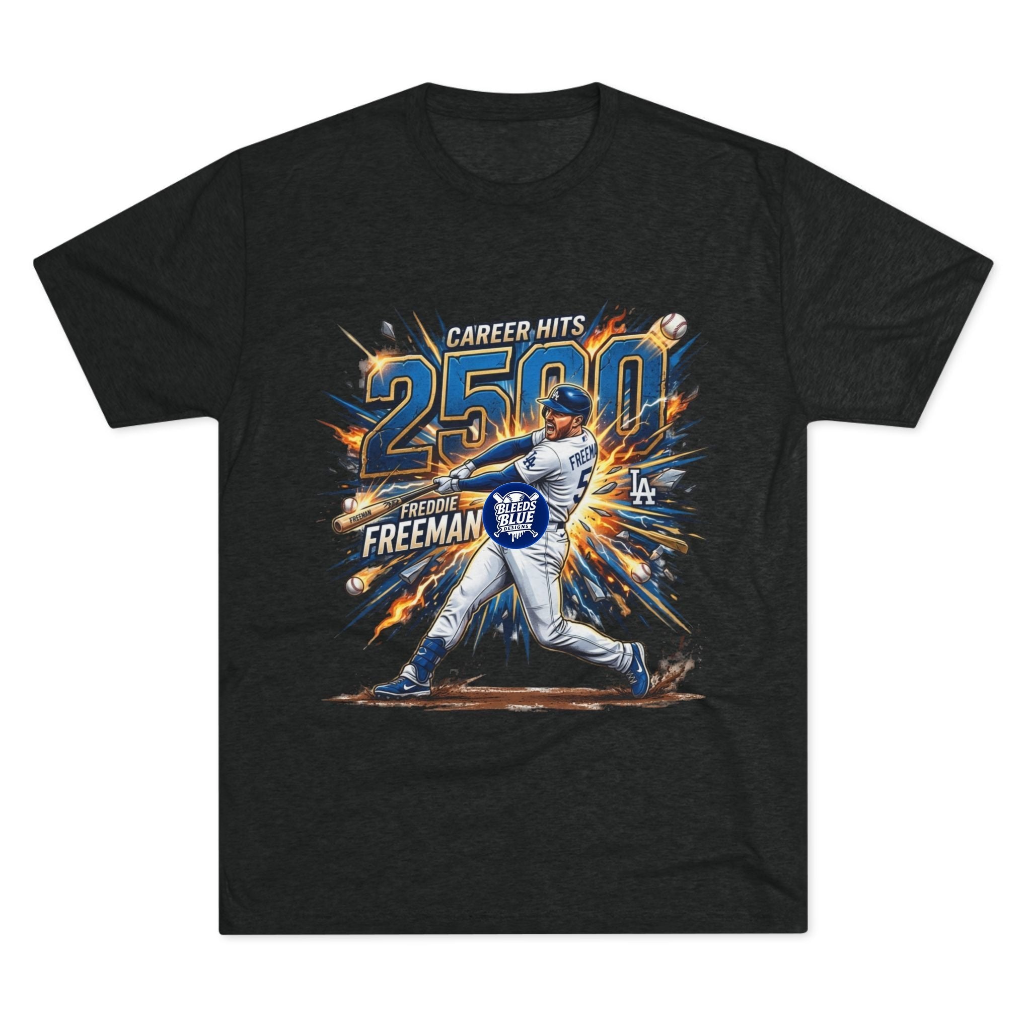 2500 Career Hits Baseball Tee – Milestone Freeman Tribute