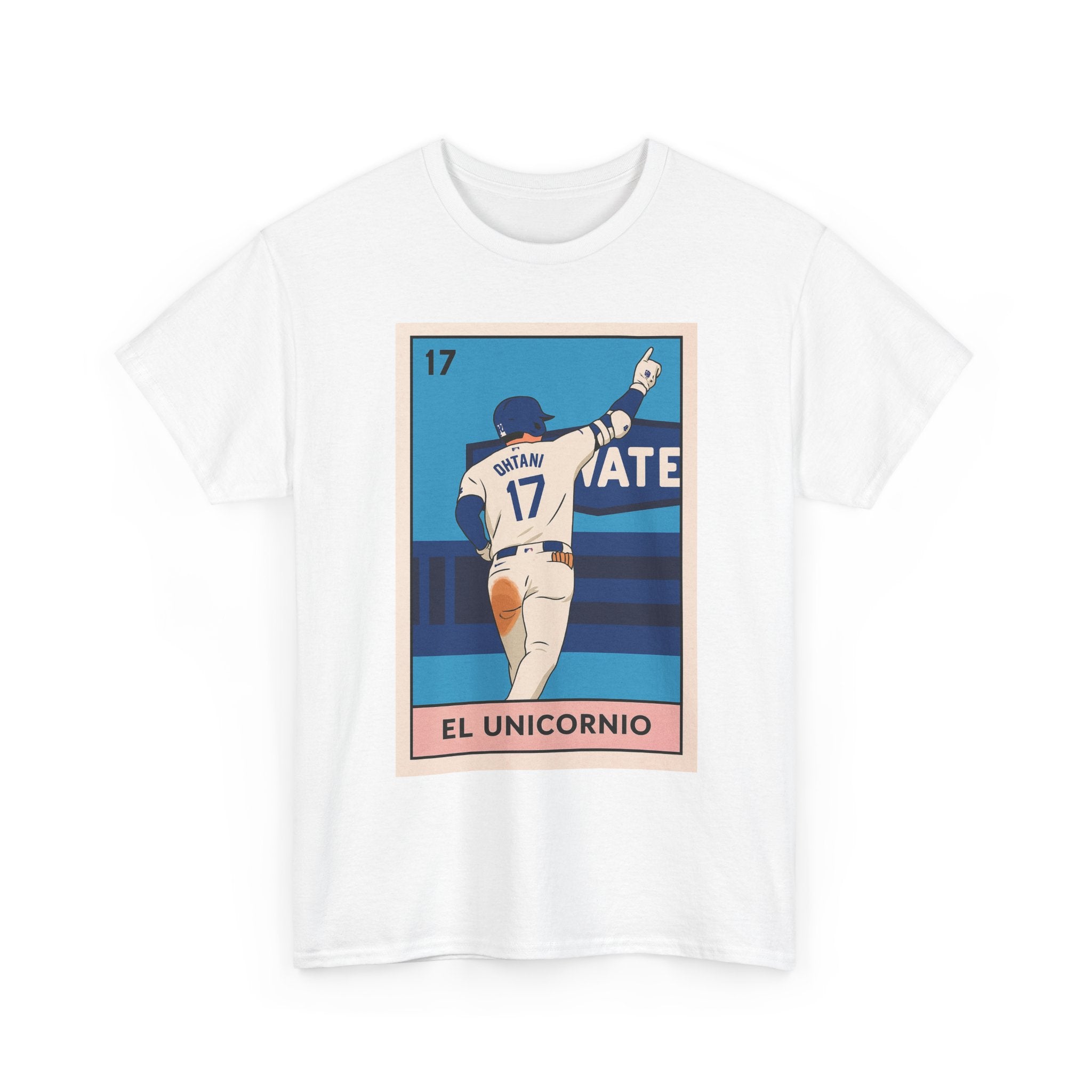 Ohtani El Unicornio Loteria Card Tee Shirt - Unisex Heavy Cotton Casual Fit