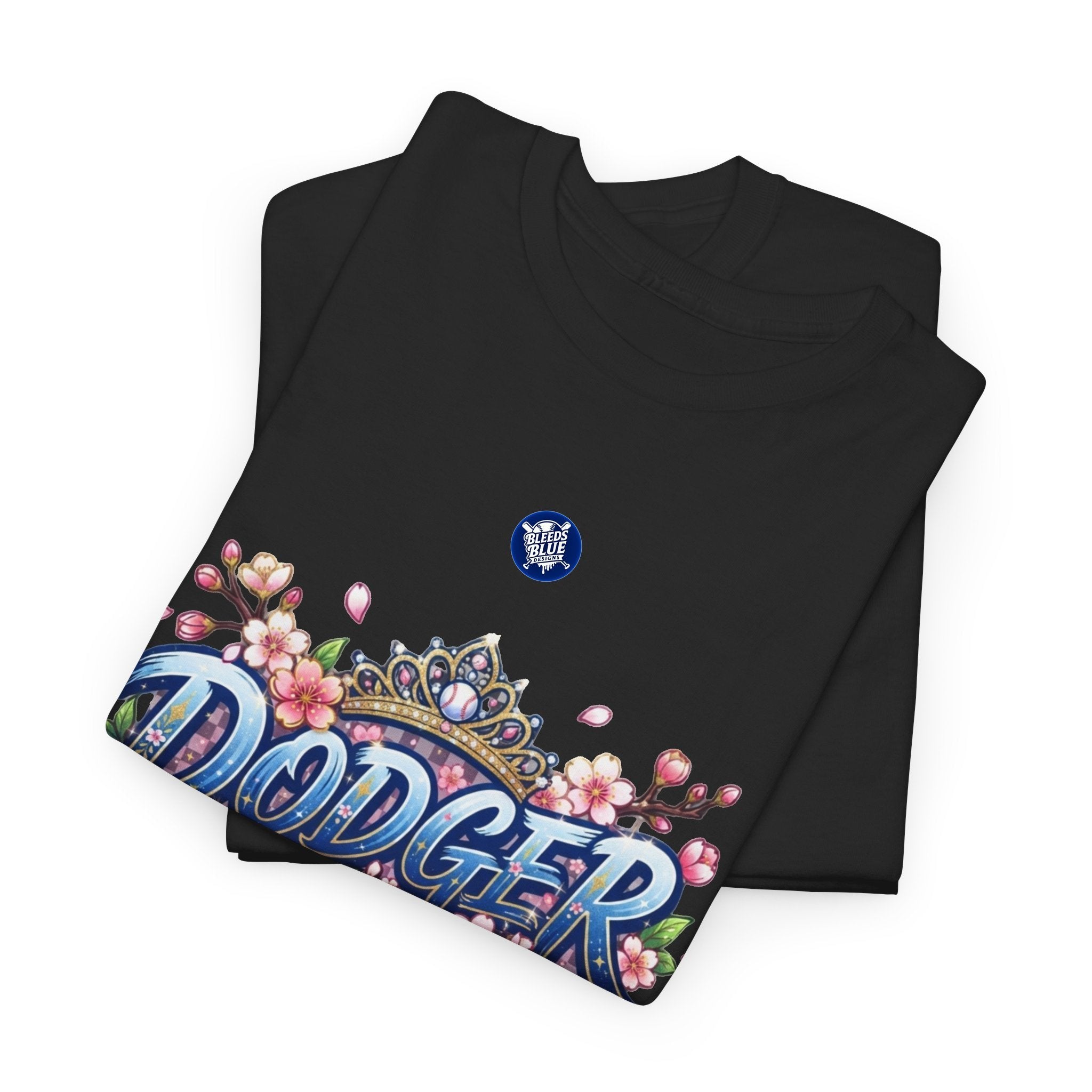 Dodger Queen Cherry Blossom Baseball Tee
