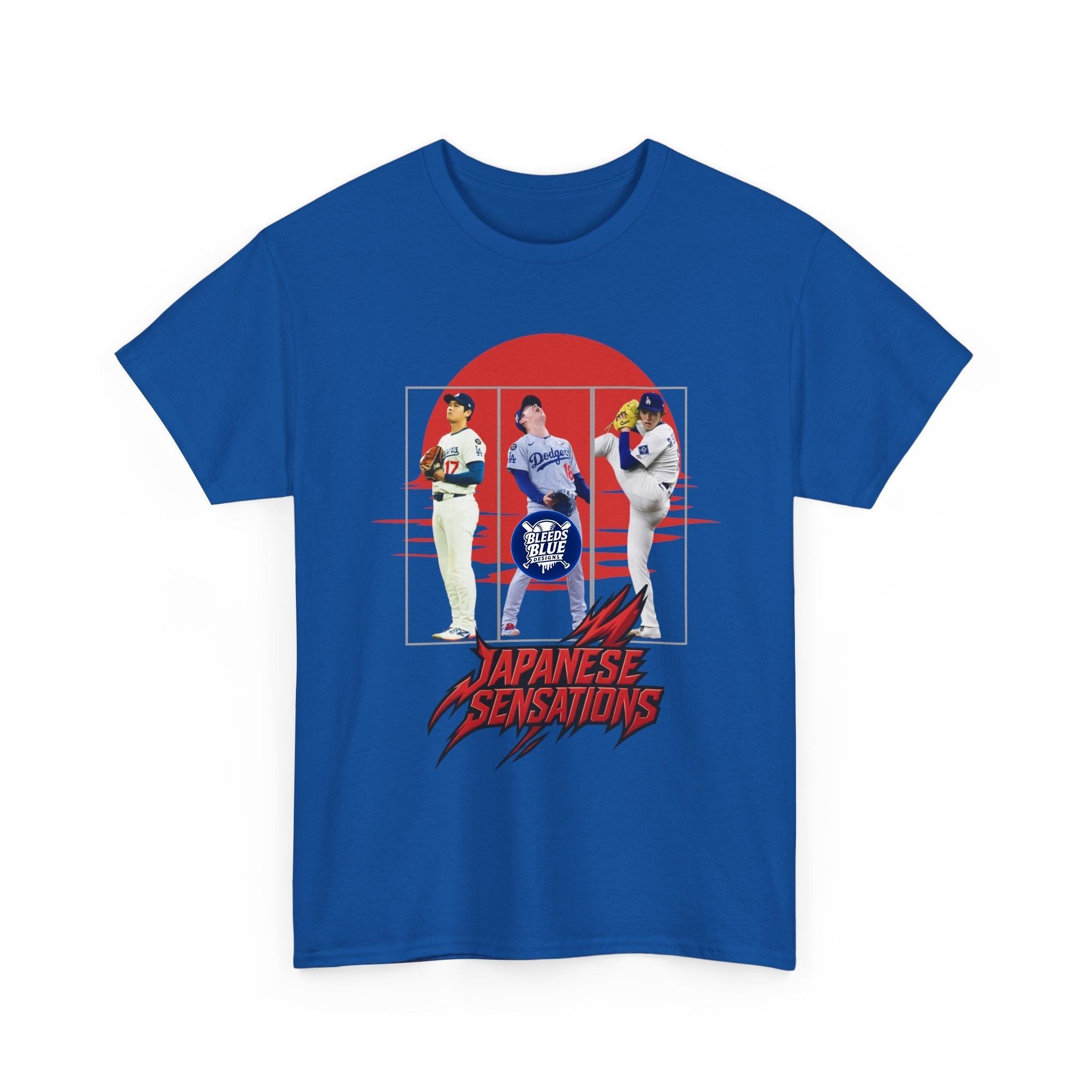 Dodgers Japanese Sensations Tee Shirt - Unisex Heavy Cotton Casual Fit