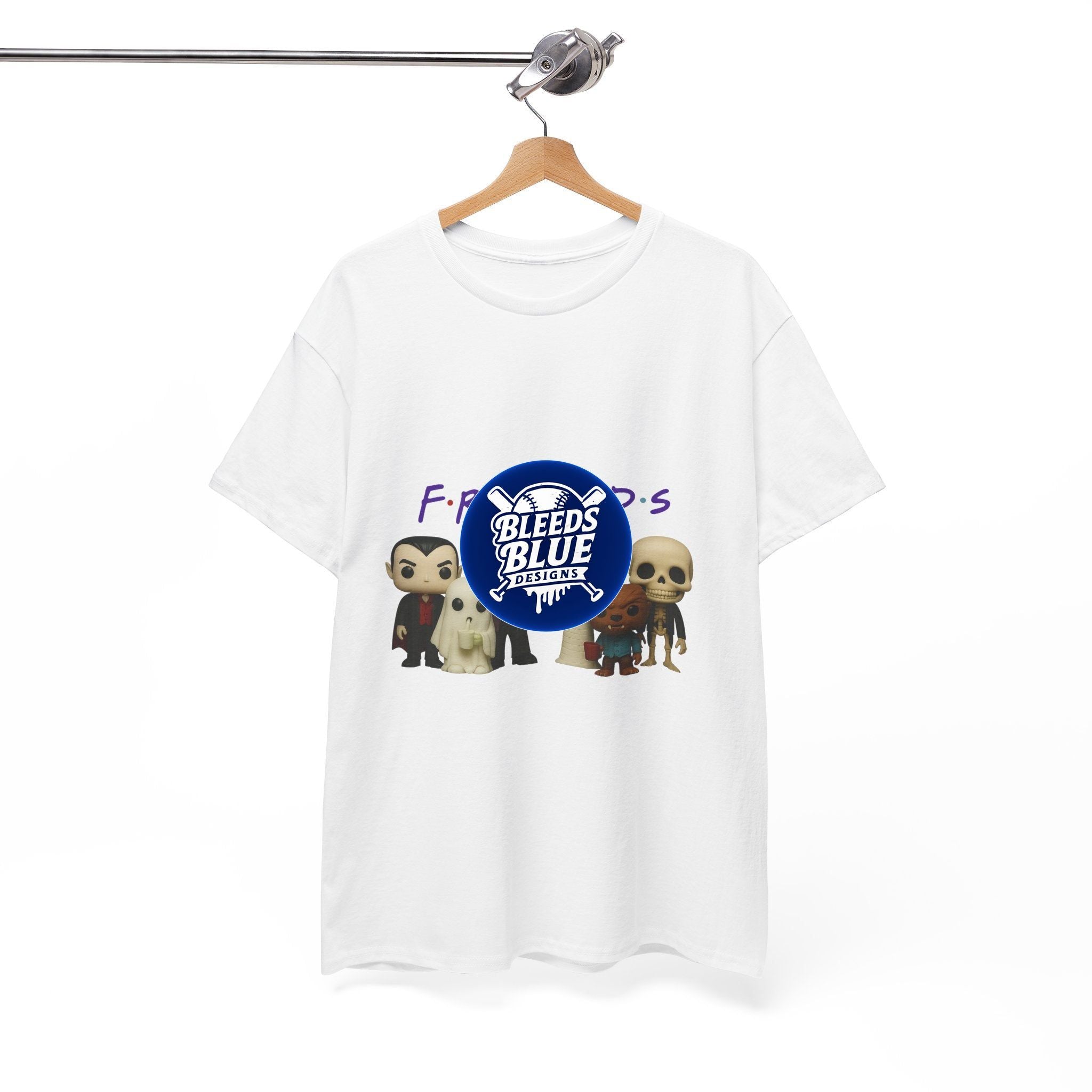 Spooky Friends Halloween Tee Shirt - Unisex Heavy Cotton Casual Fit