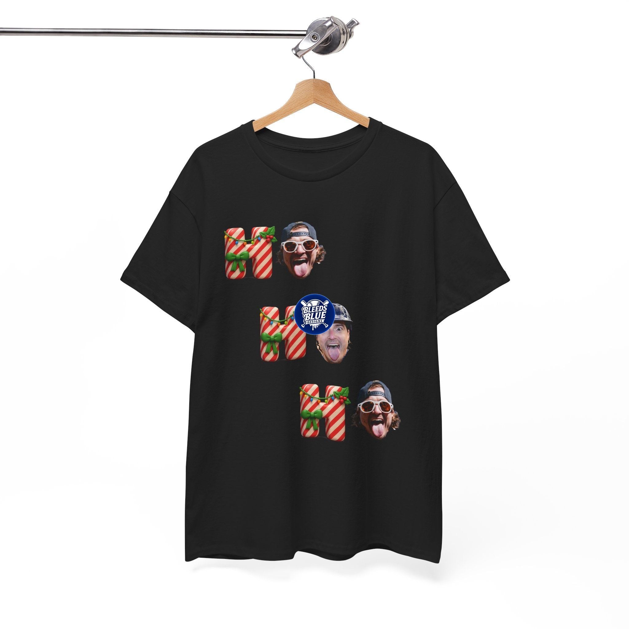 Holiday Kike Ho Ho Ho Tee Shirt - Unisex Heavy Cotton Casual Fit