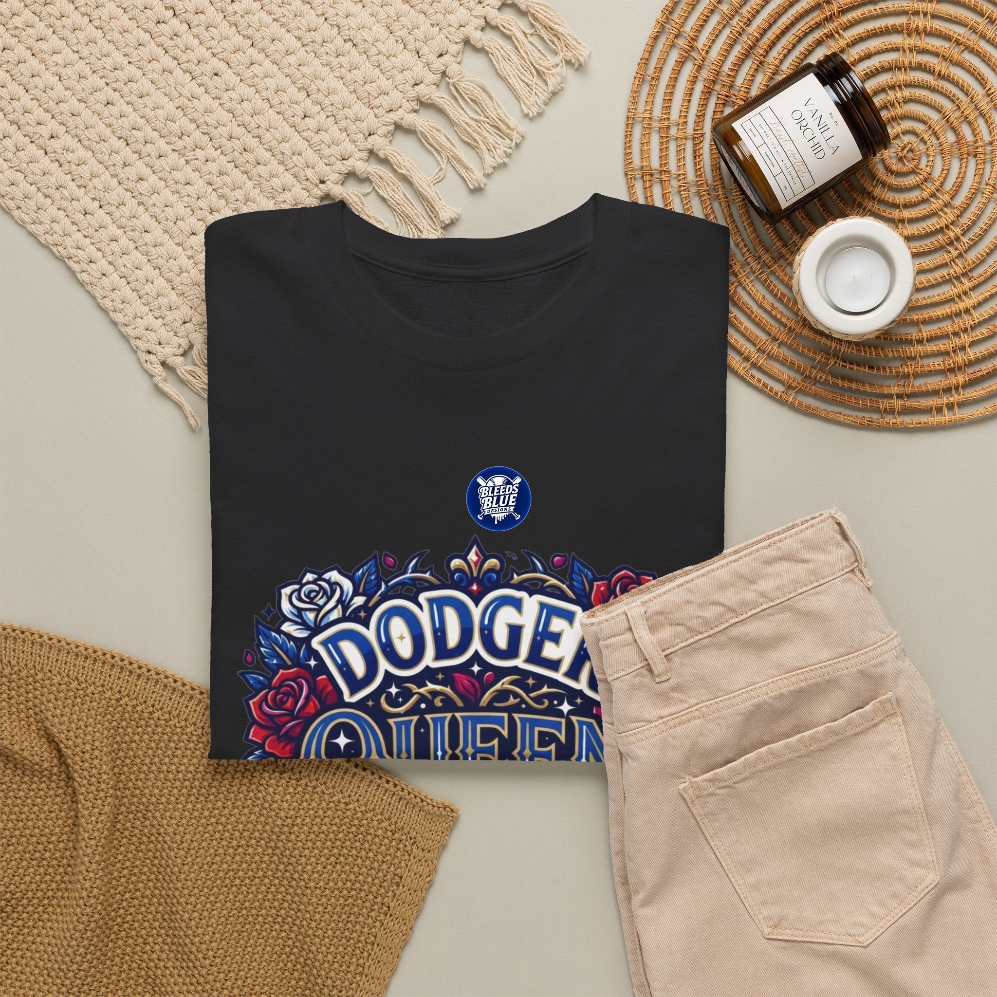 Dodger Queen Floral Baseball Tee