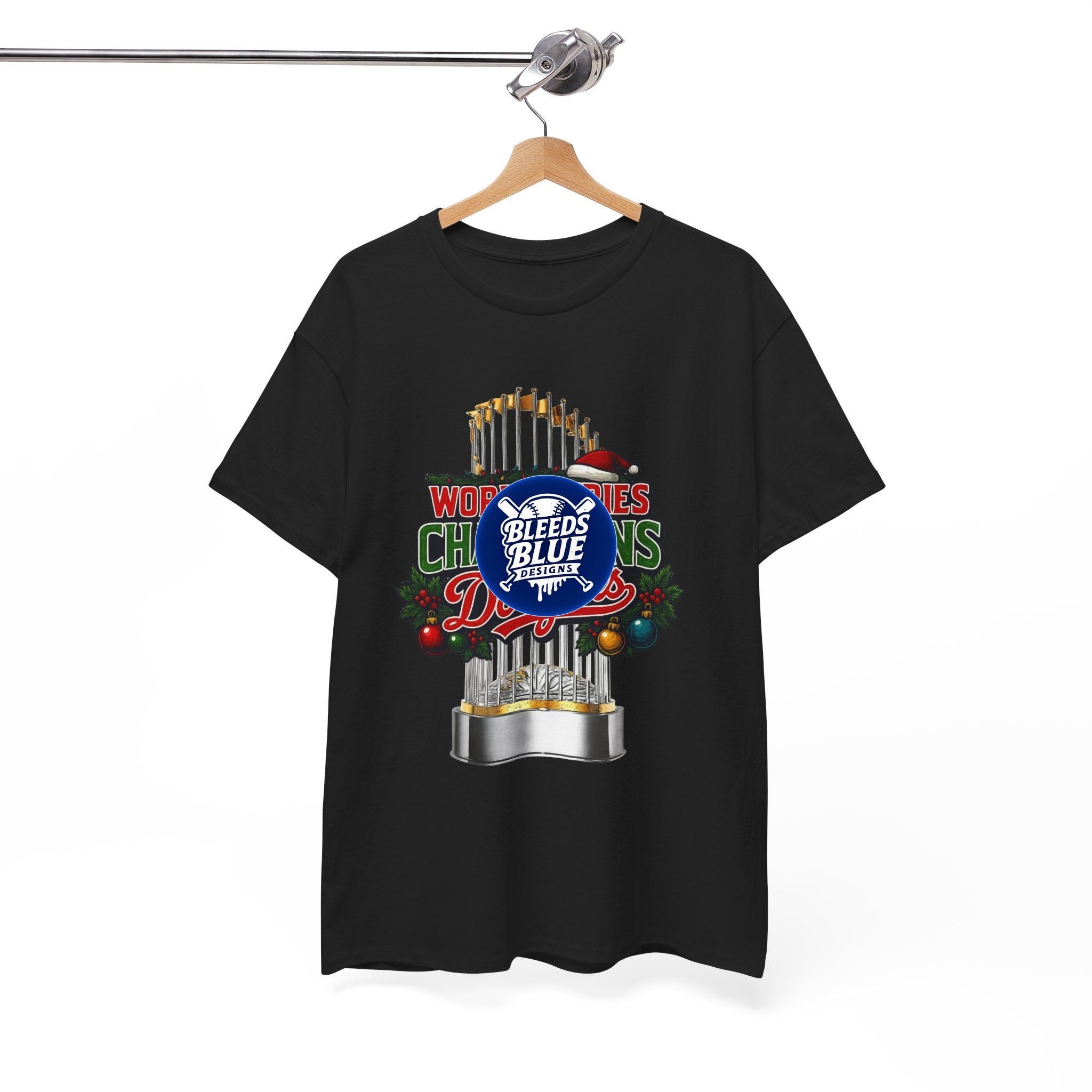 Holiday World Series Champions Dodgers Tee Shirt - Unisex Heavy Cotton Casual Fit