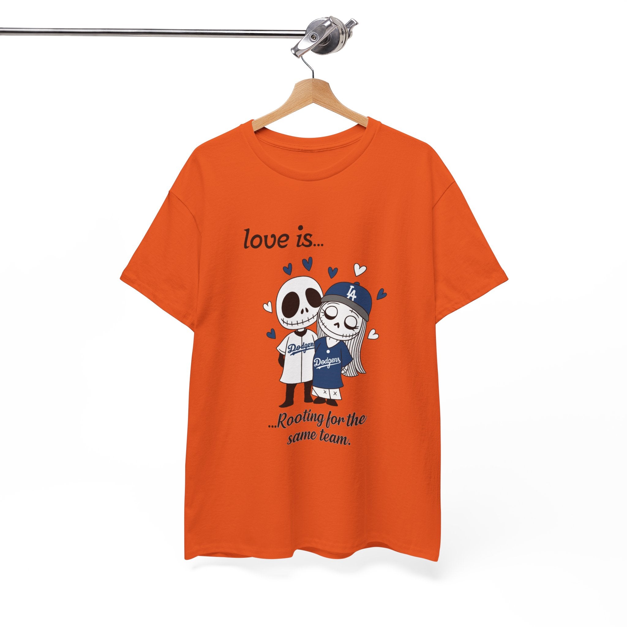 Halloween Spooky Couple Love Is Quote Tee Shirt - Unisex Heavy Cotton Casual Fit