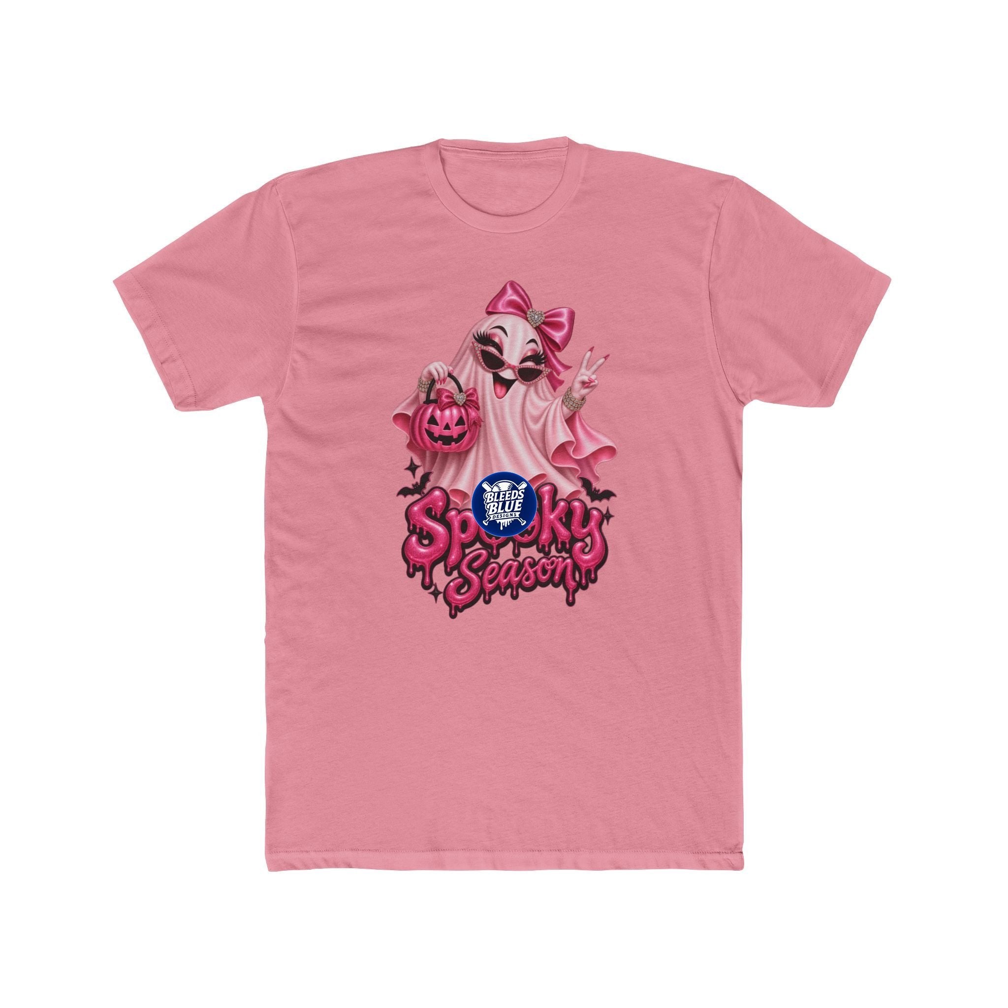 Spooky Season Cute Pink Bougie Ghost Next Level T-Shirt