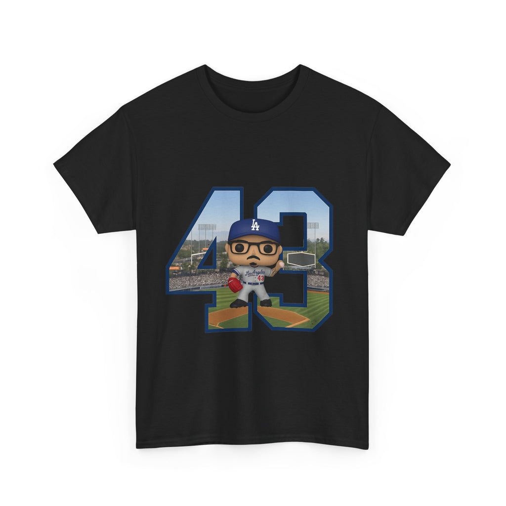 Banda Number 43 with a Funko Style Figurine Tee Shirt - Unisex Heavy Cotton Tee Casual Fit
