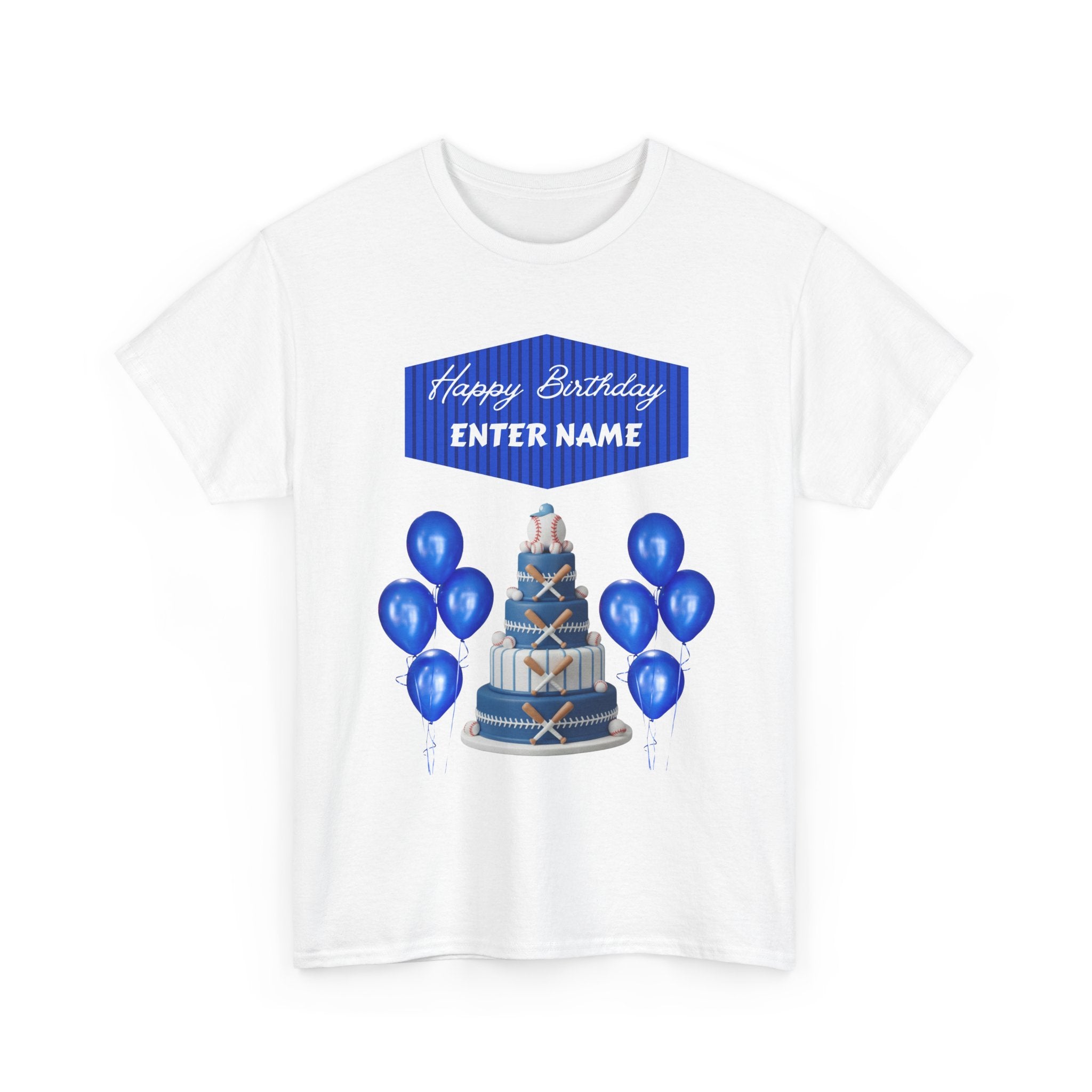 Personalized Kids Birthday Cake Tee — "Happy Birthday" Name T-Shirt