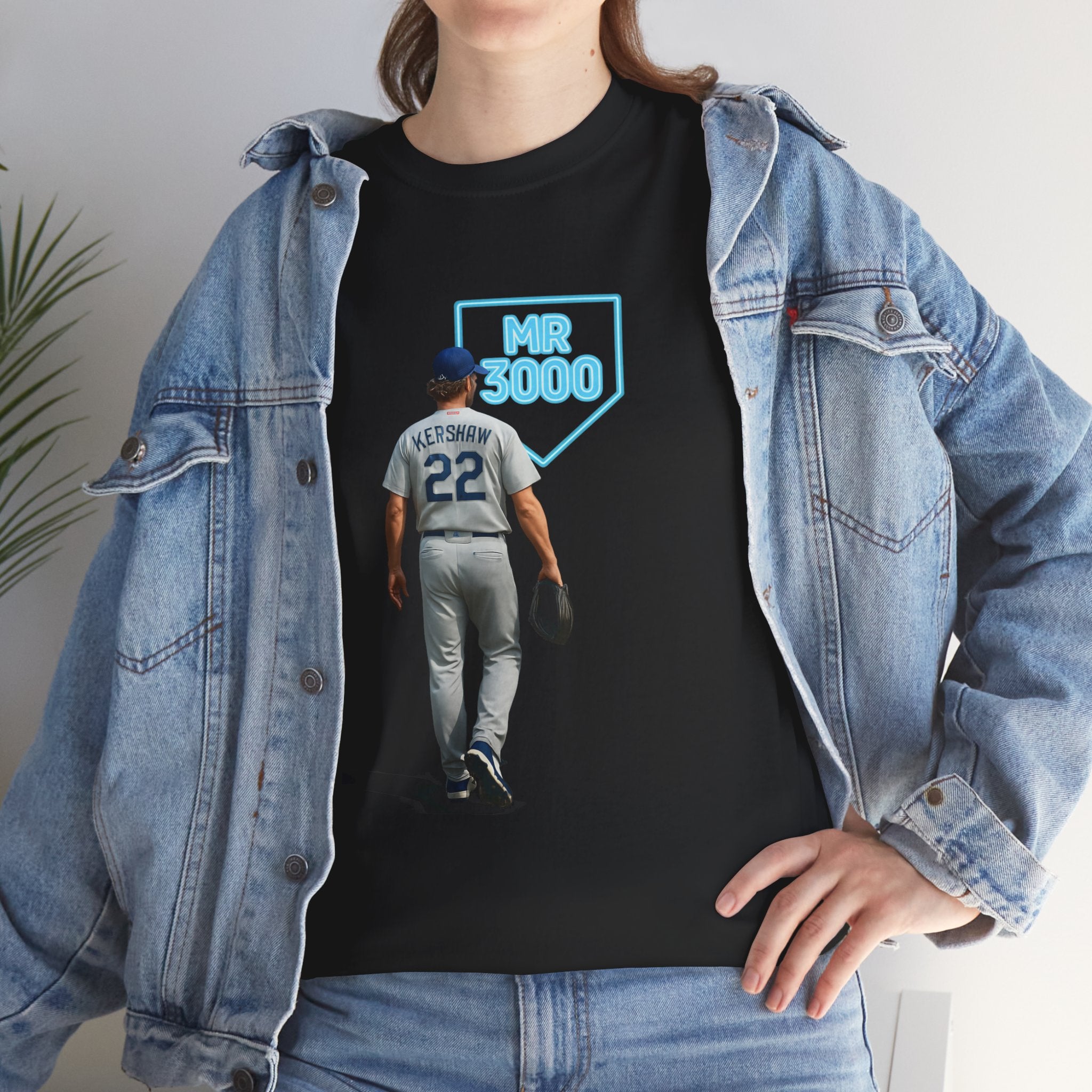 Dodgers Kershaw Mr 3000 K Tee Shirt - Unisex Heavy Cotton Tee Casual Fit