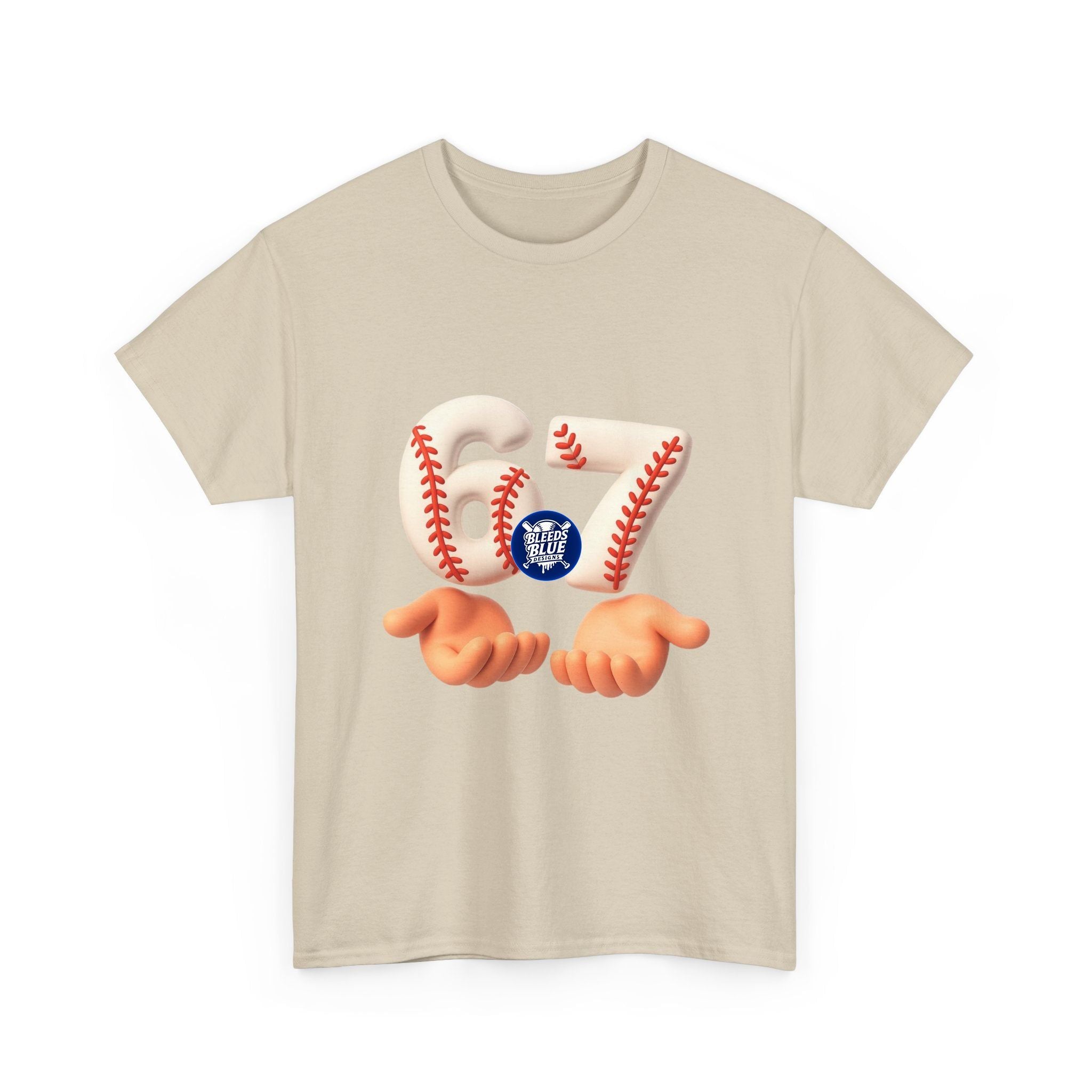 Baseball Hands Tee — 67 Emoji Baseball Graphic T-Shirt