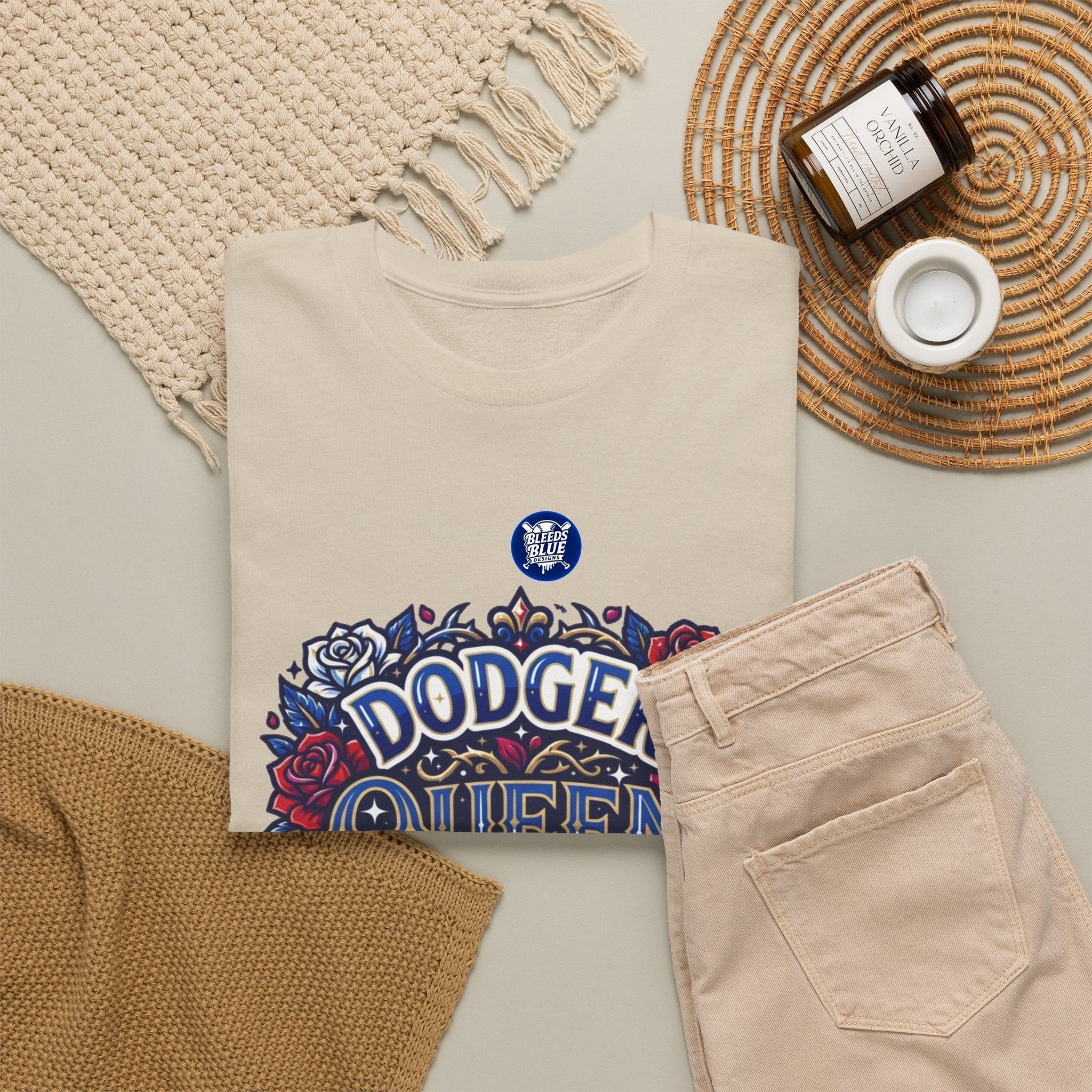 Dodger Queen Floral Baseball Tee