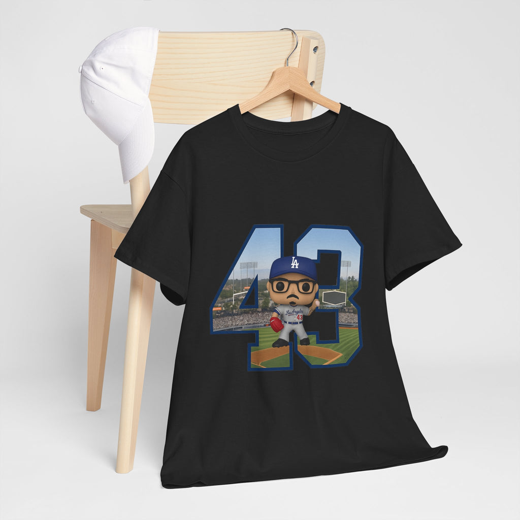 Banda Number 43 with a Funko Style Figurine Tee Shirt - Unisex Heavy Cotton Tee Casual Fit