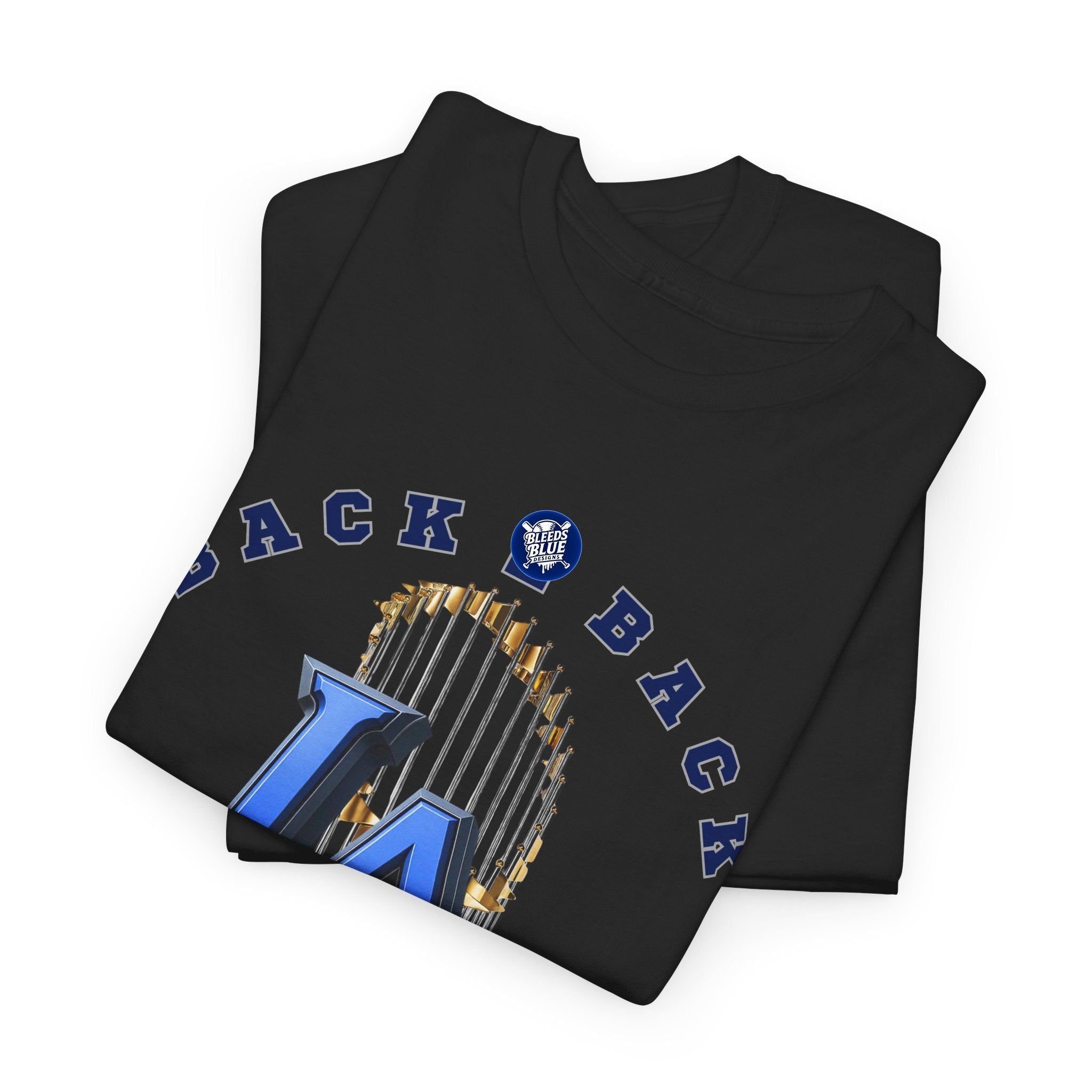 LA Back-to-Back Champions T-Shirt — Baseball World Series Trophy Tee
