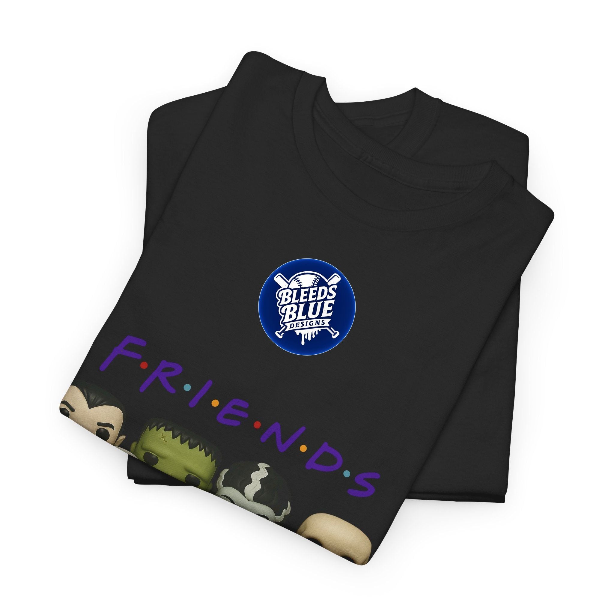 Spooky Friends Halloween Tee Shirt - Unisex Heavy Cotton Casual Fit