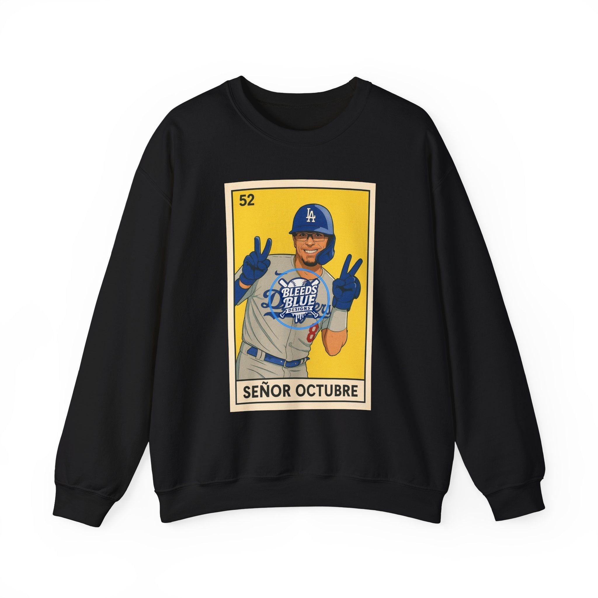 Dodgers Kike Senor Octubre Loteria Card Tee Sweatshirt - Unisex Crewneck Casual Streetwear