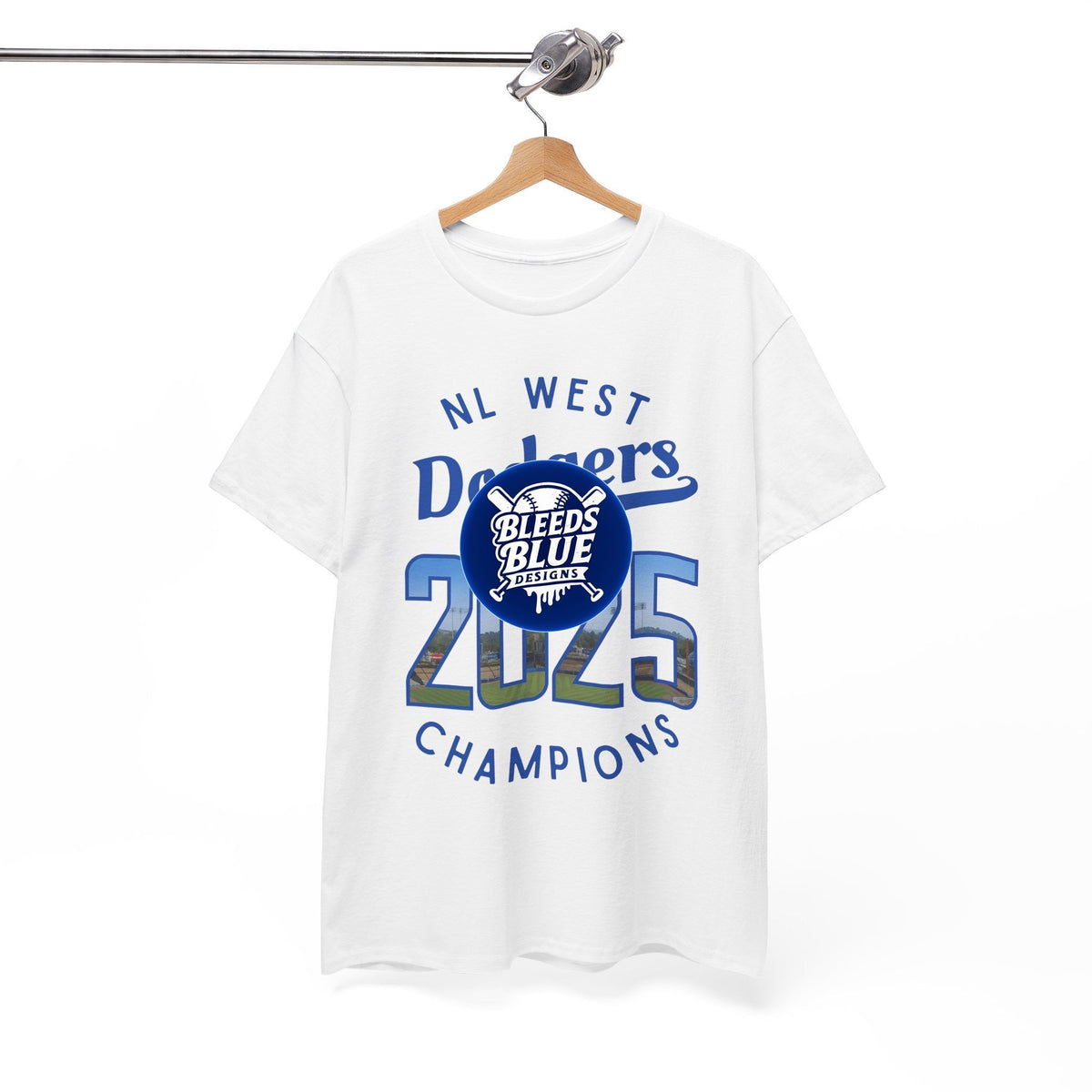2025 NL West Champs Los Angeles Dodgers Tee Shirt - Unisex Heavy Cotton Casual Fit