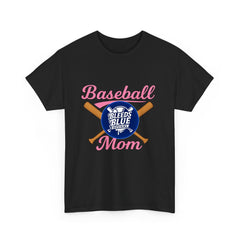 Pink Baseball Mom Tee Shirt - Unisex Heavy Cotton Casual Fit