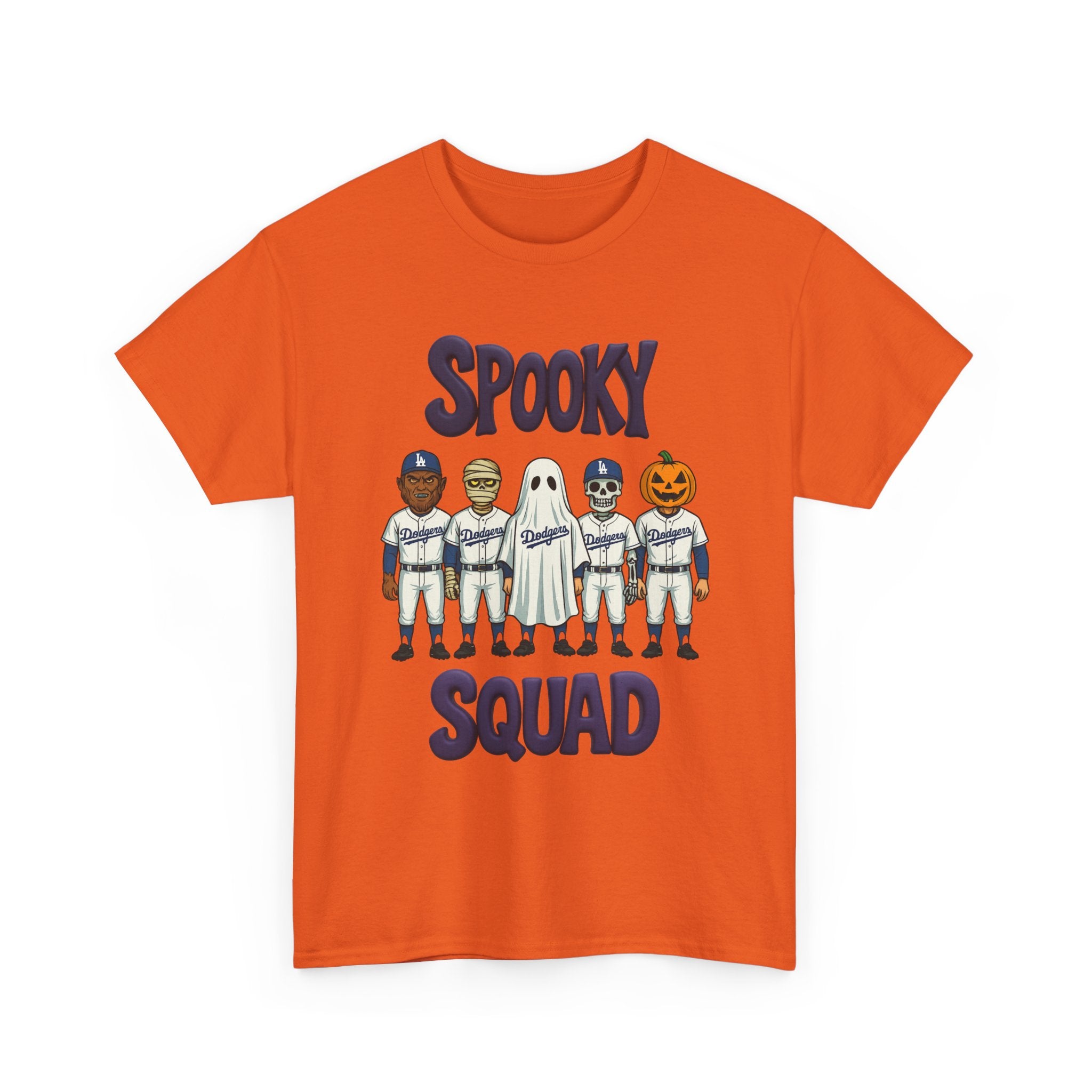 Halloween Spooky Squad Tee Shirt - Unisex Heavy Cotton Casual Fit