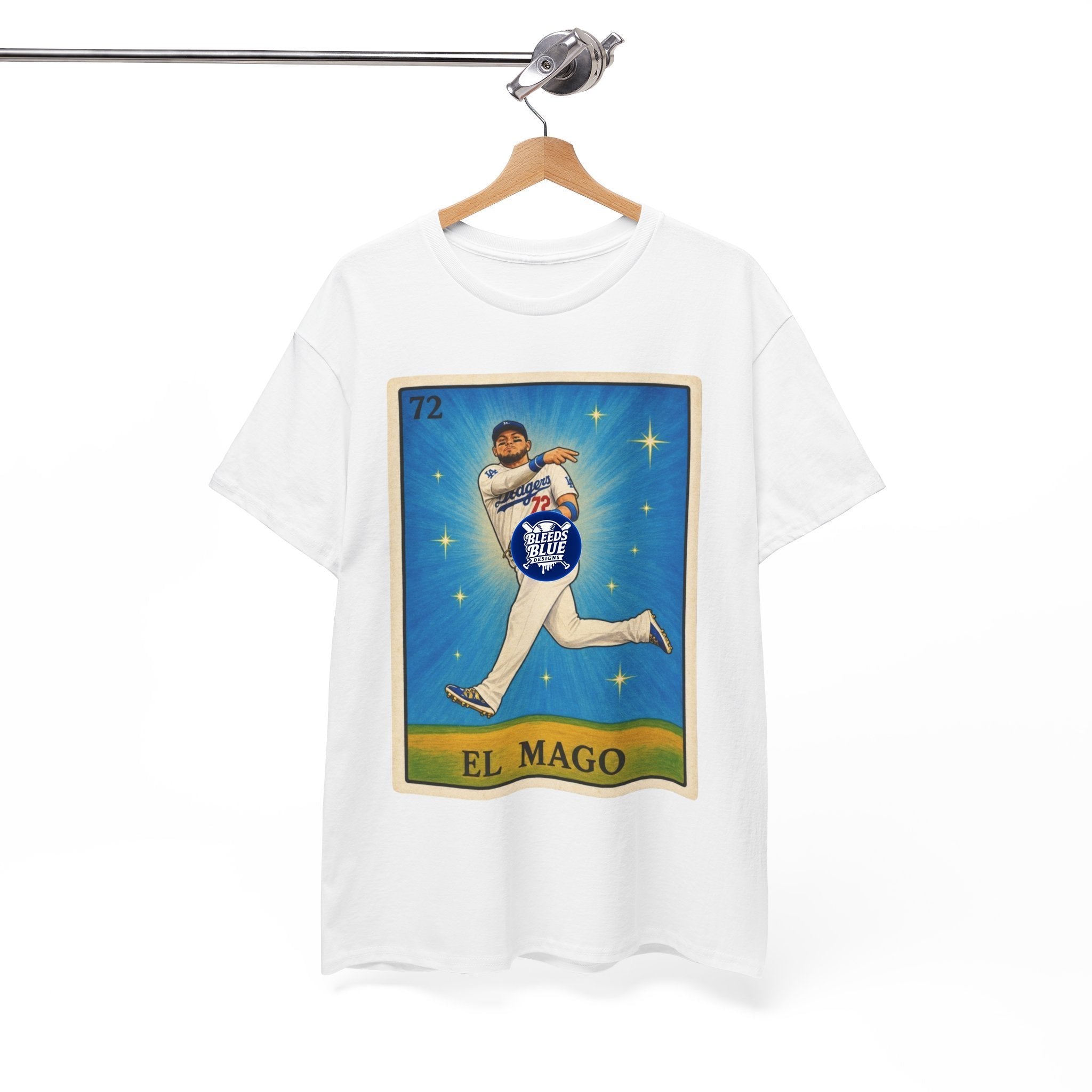 El Mago Loteria Card Tee — Lotería Style Miguel Rojas Graphic T-Shirt