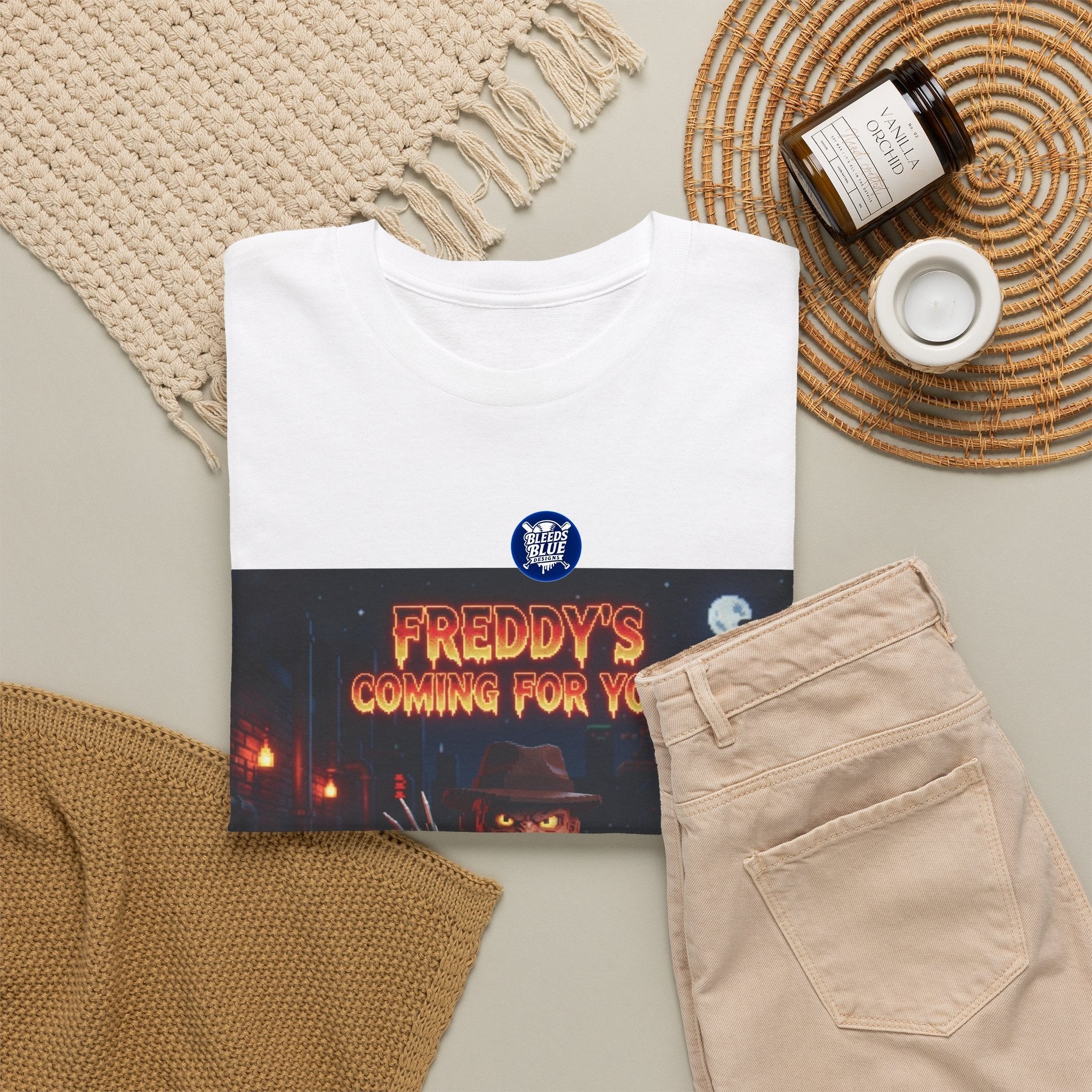 Halloween Freddy's Coming for You Retro Arcade Spooky Season T-Shirt