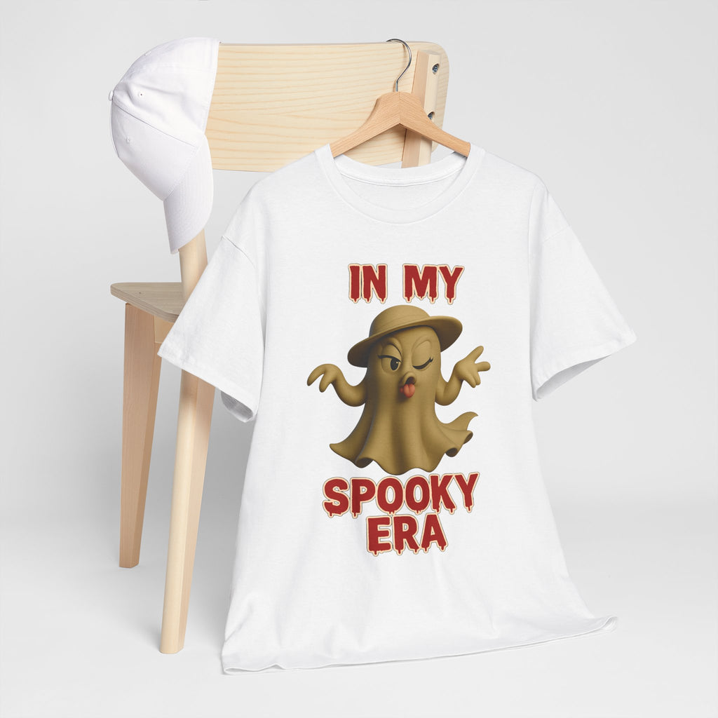 Ghost Fashionista In My Spooky Era Halloween Tee Shirt - Unisex Heavy Cotton Tee Casual Fit