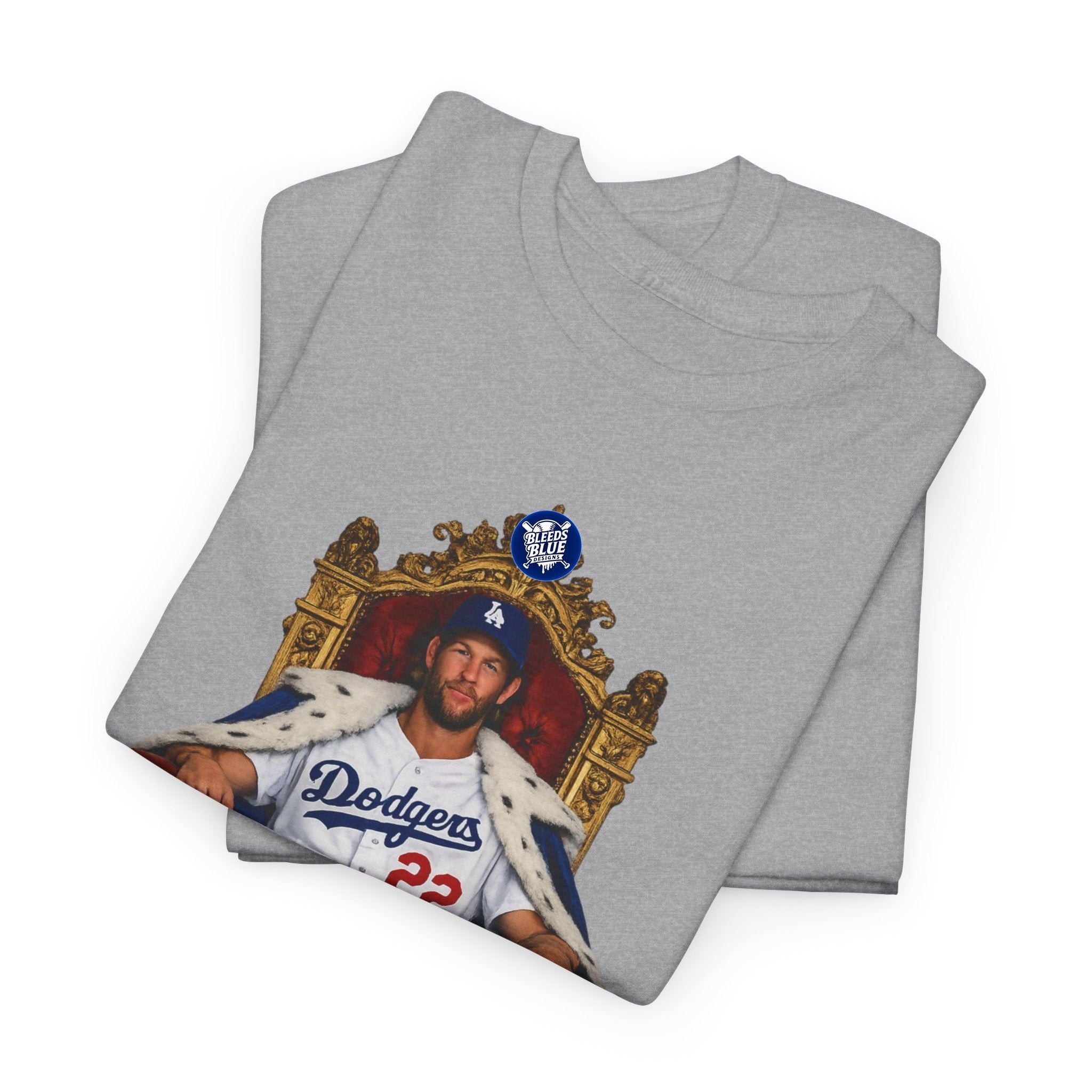 Kershaw Baseball Throne T-Shirt — Player on Throne Graphic Tee