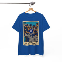 Dodgers "Los Campeones" Loteria Card Graphic Tee Shirt - Unisex Heavy Cotton Casual Fit