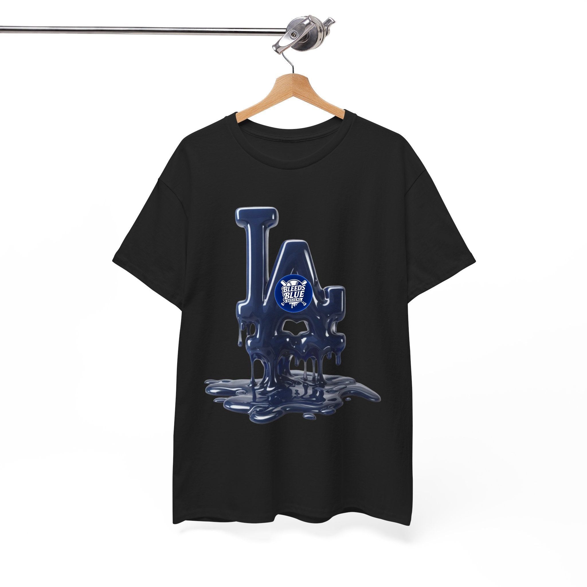 LA Urban Melting Drip Logo T-Shirt — Adult Heavy Cotton Casual Fit