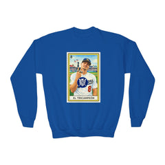 El Tricampeón Loteria Card Kike Team Pride - Youth Crewneck Sweatshirt