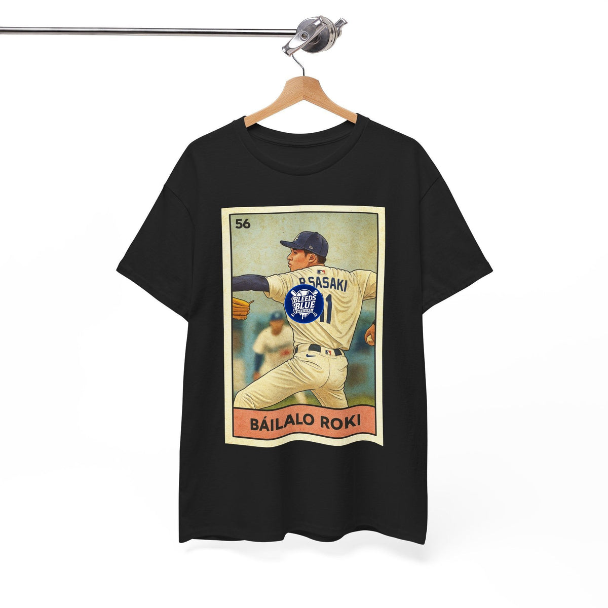 Sasaki Bailalo Roki Loteria Card Tee Shirt - Unisex Heavy Cotton Casual Fit
