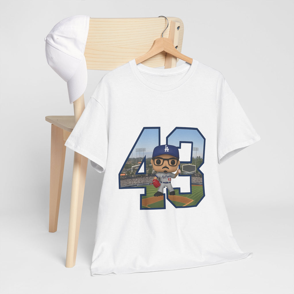Banda Number 43 with a Funko Style Figurine Tee Shirt - Unisex Heavy Cotton Tee Casual Fit