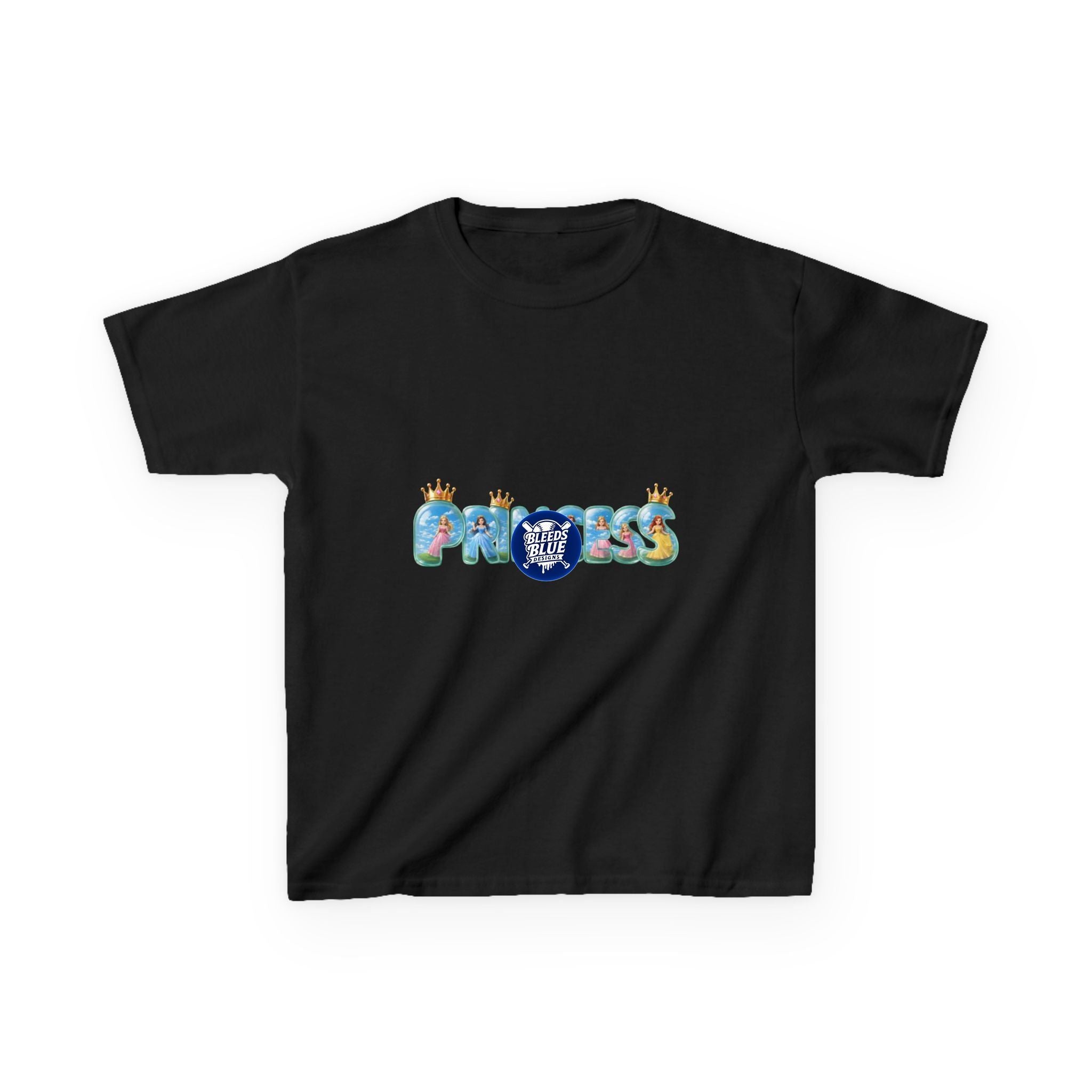Kids 'Princess' Crown Graphic Tee — Cute Colorful Princess Shirt for Girls