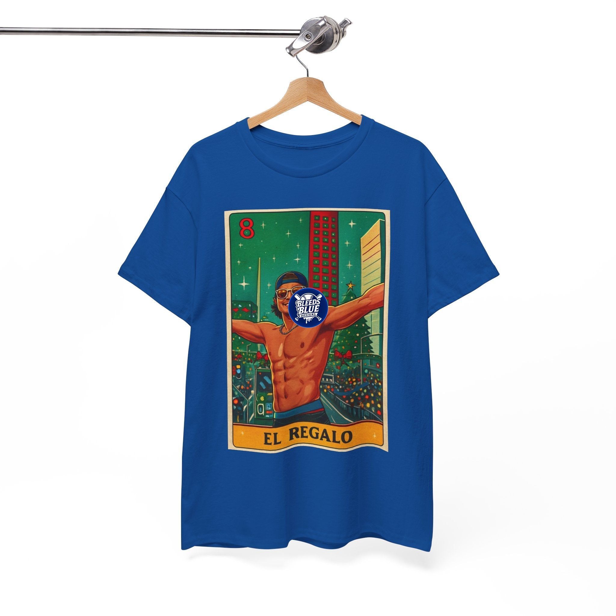 Dodgers Kike El Regalo Loteria Card Tee Shirt - Unisex Heavy Cotton Casual Fit