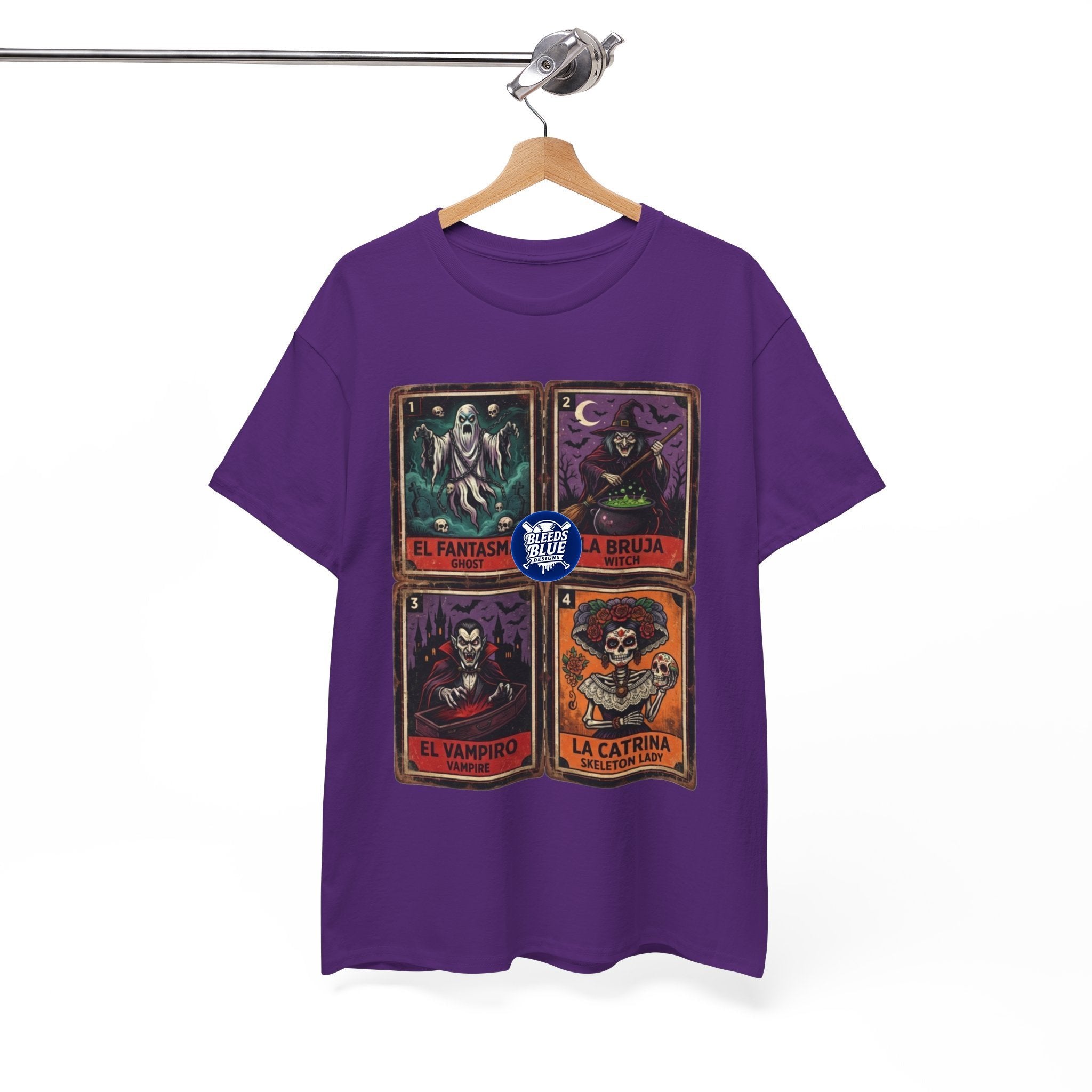 Lotería El Fantasma, La Bruja, El Vampiro, La Catrina Horror Cards Tee