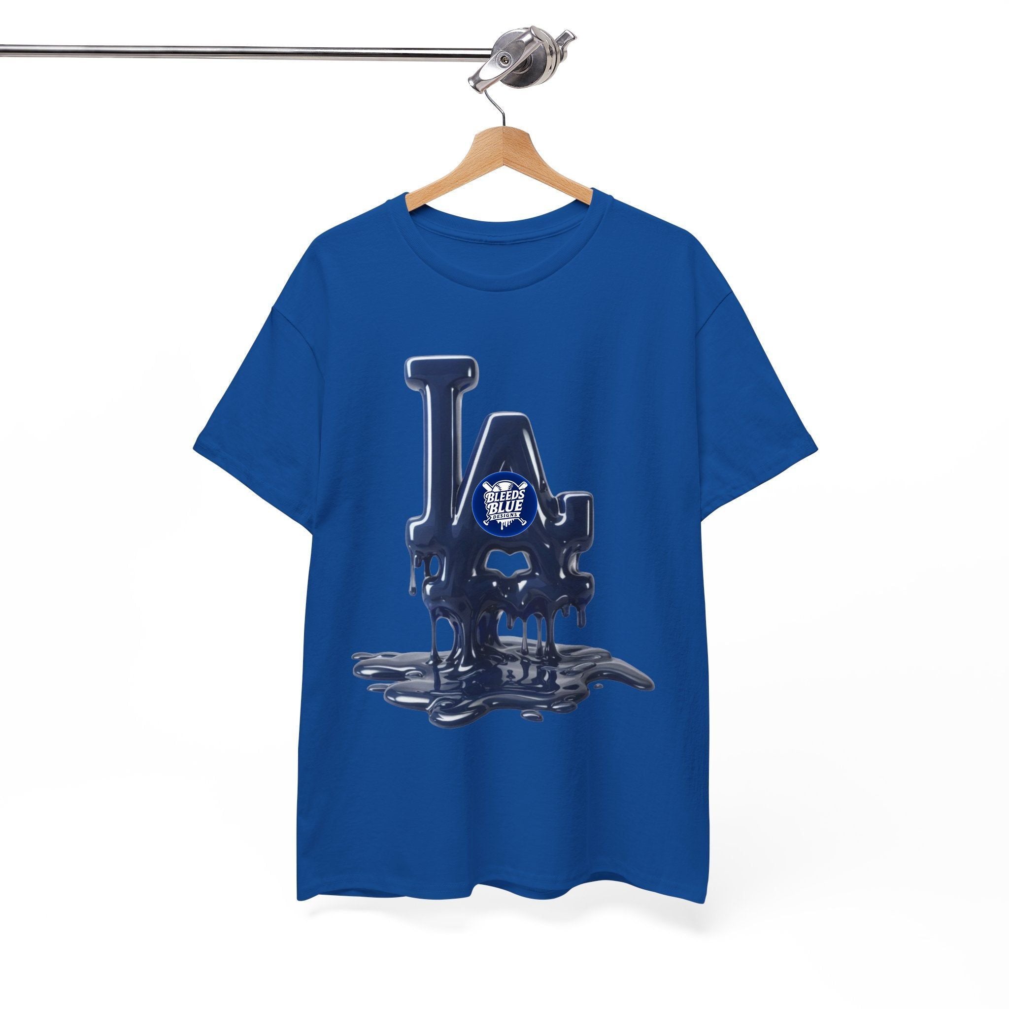 LA Urban Melting Drip Logo T-Shirt — Adult Heavy Cotton Casual Fit
