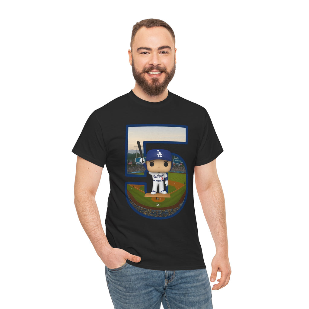 Freeman Number 5 with a Funko Style Figurine Tee Shirt - Unisex Heavy Cotton Tee Casual Fit