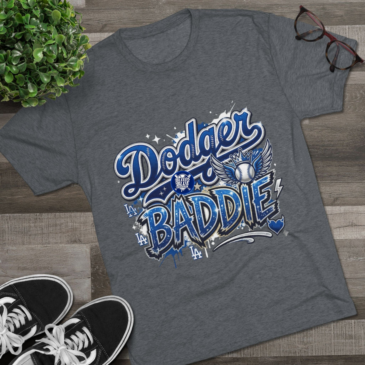 Dodger Baddie Tee - LA Baseball Fan Graphic Shirt