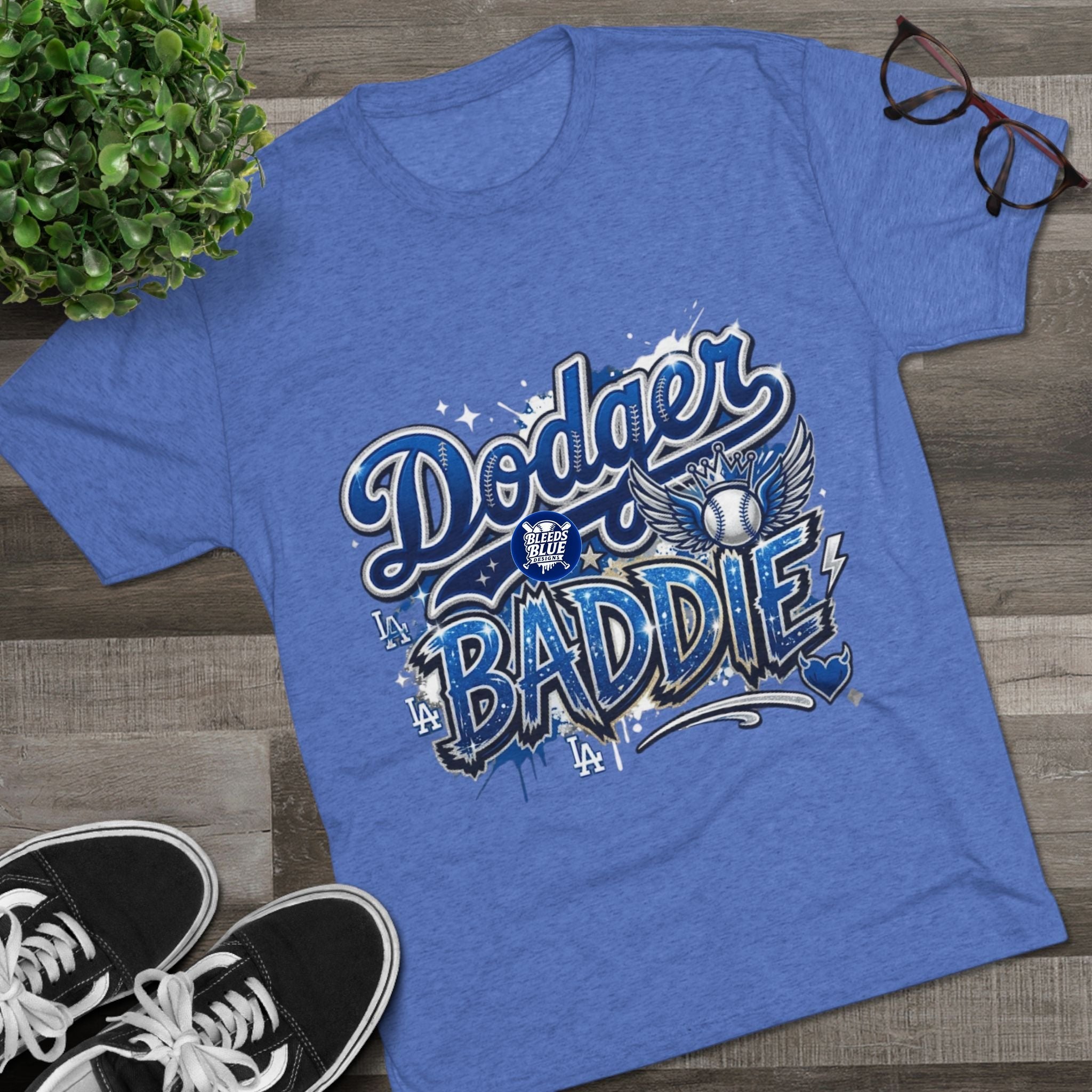 Dodger Baddie Tee - LA Baseball Fan Graphic Shirt