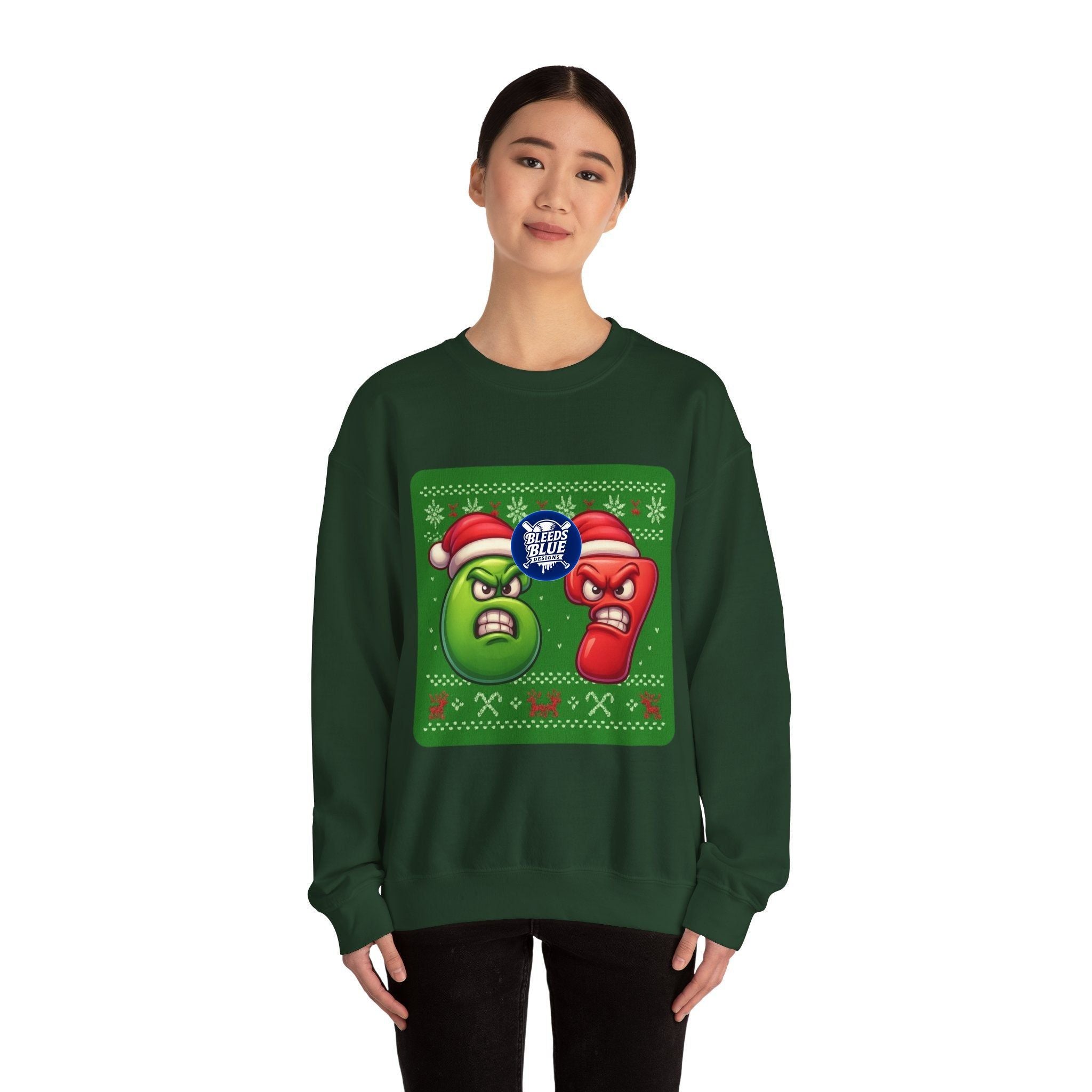 Holiday Ugly Christmas Angry 67 Sweatshirt - Unisex Crewneck Casual Streetwear