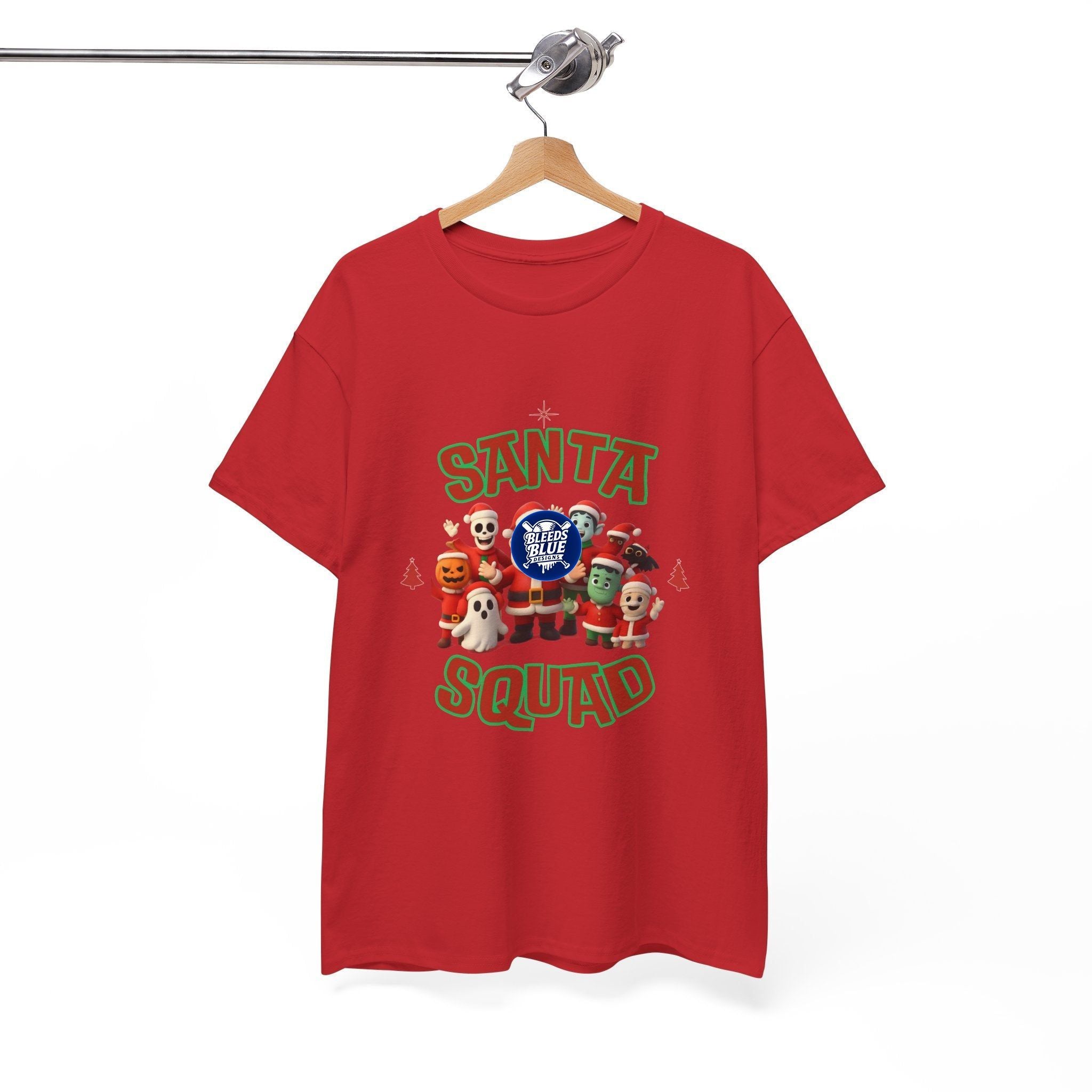 Holiday Santa Spooky Squad Tee Shirt - Unisex Heavy Cotton Casual Fit