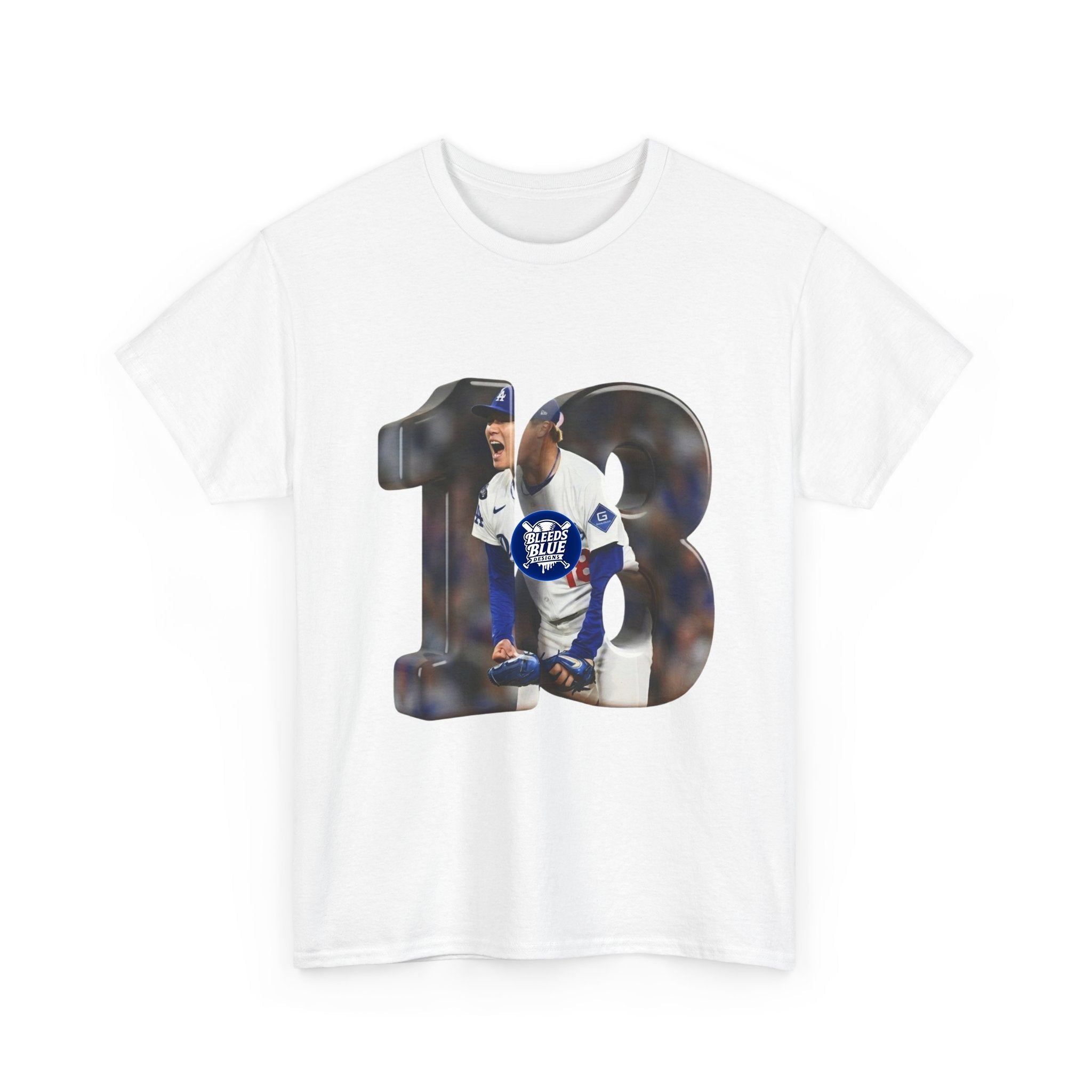 Baseball Number 18 T-Shirt – Player Photo Graphic Tee